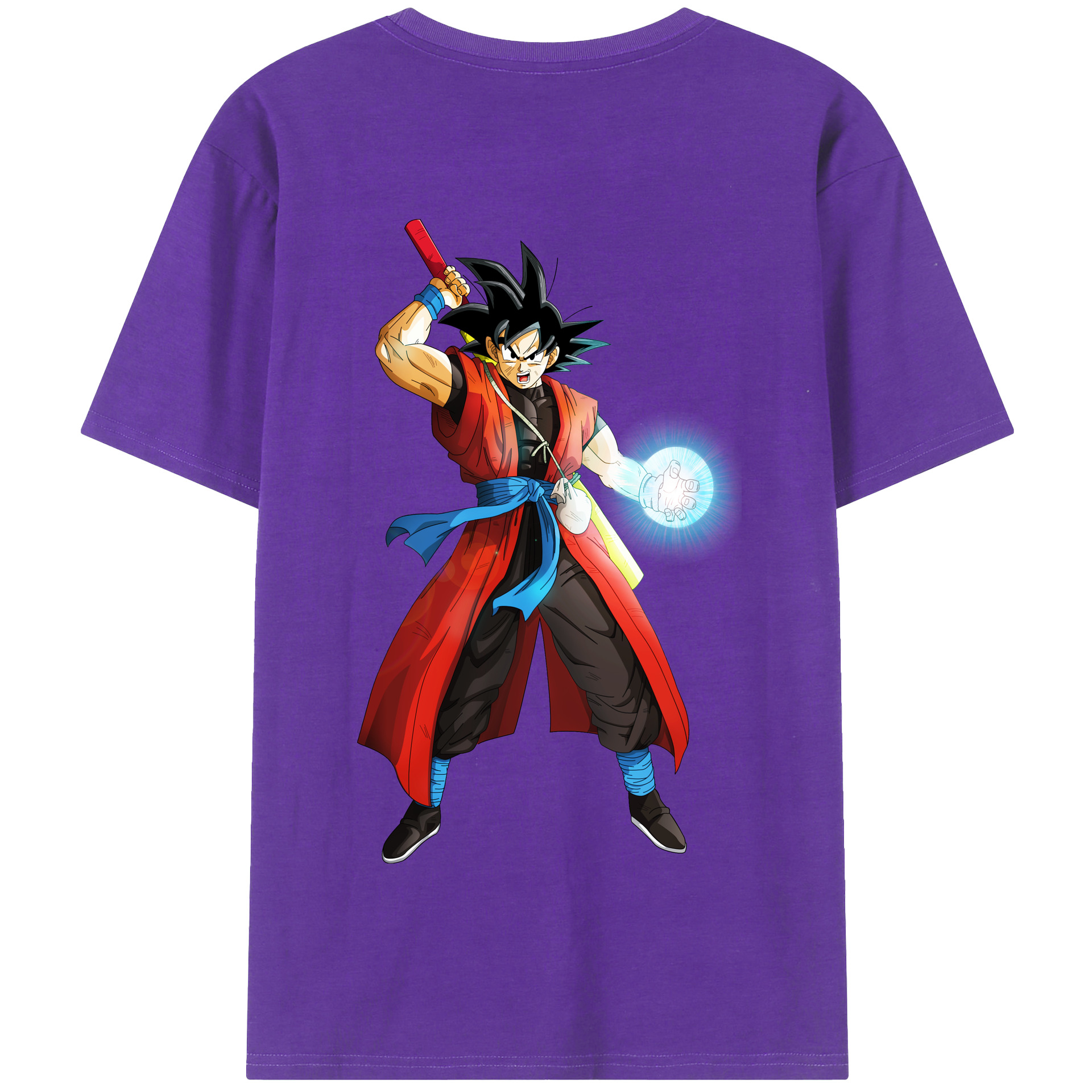 （画像用） ドラゴンボール 孫悟空（そん ごくう）Son Goku カカロット DRAGON BALL Kakarotto 綿100％半袖Tシャツ（背面プリント）