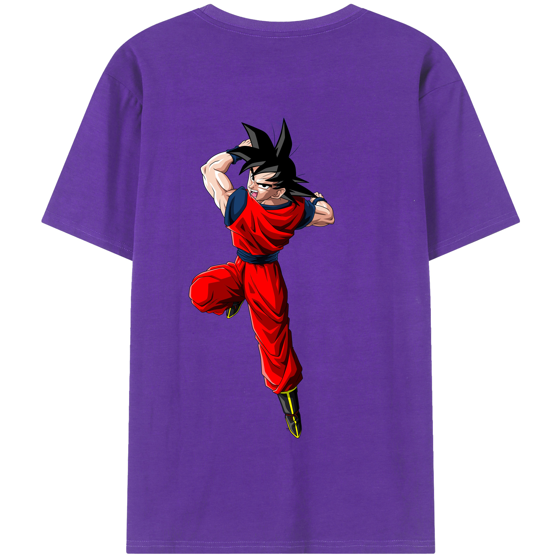 （画像用） ドラゴンボール 孫悟空（そん ごくう）Son Goku カカロット DRAGON BALL Kakarotto 綿100％半袖Tシャツ（背面プリント）