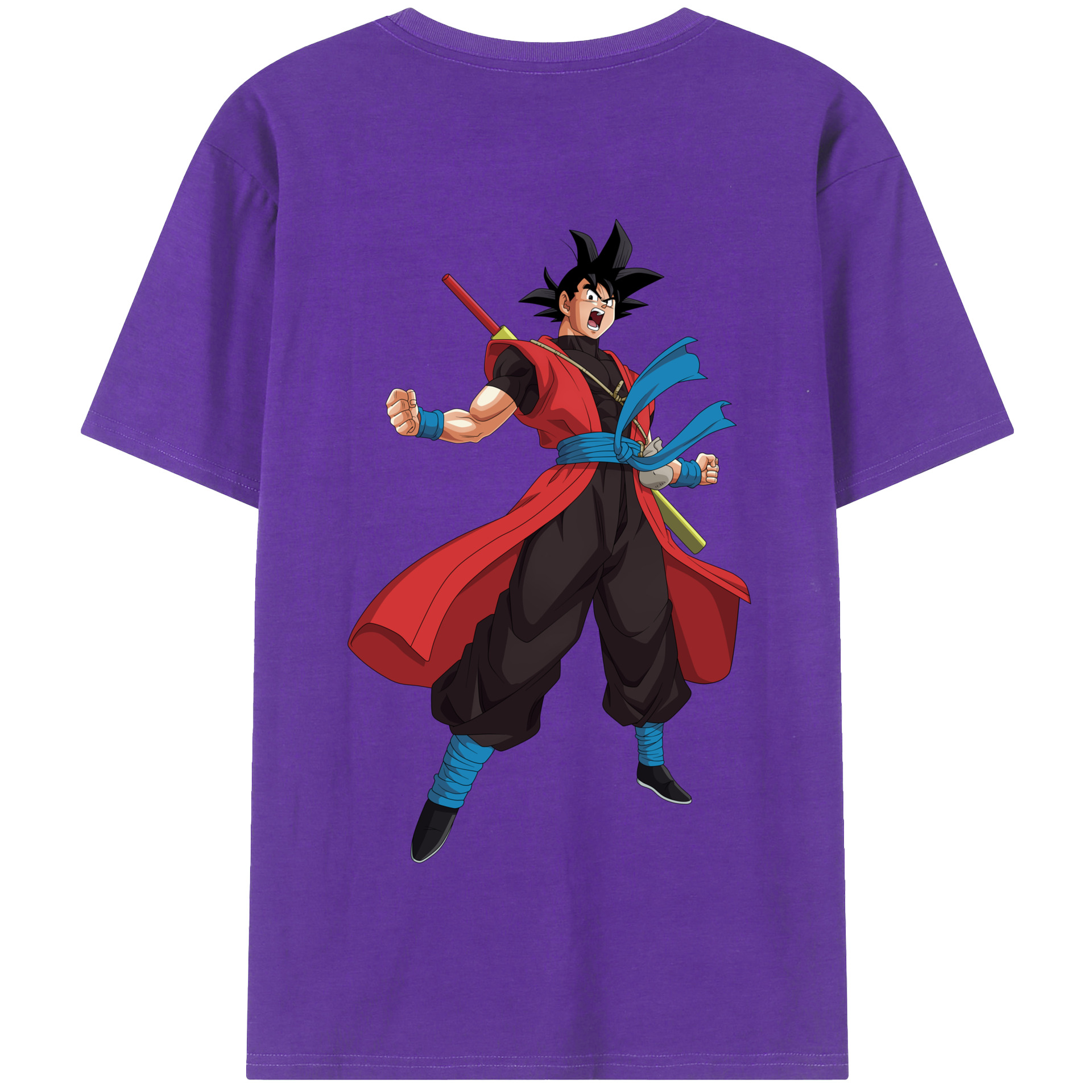 （画像用） ドラゴンボール 孫悟空（そん ごくう）Son Goku カカロット DRAGON BALL Kakarotto 綿100％半袖Tシャツ（背面プリント）