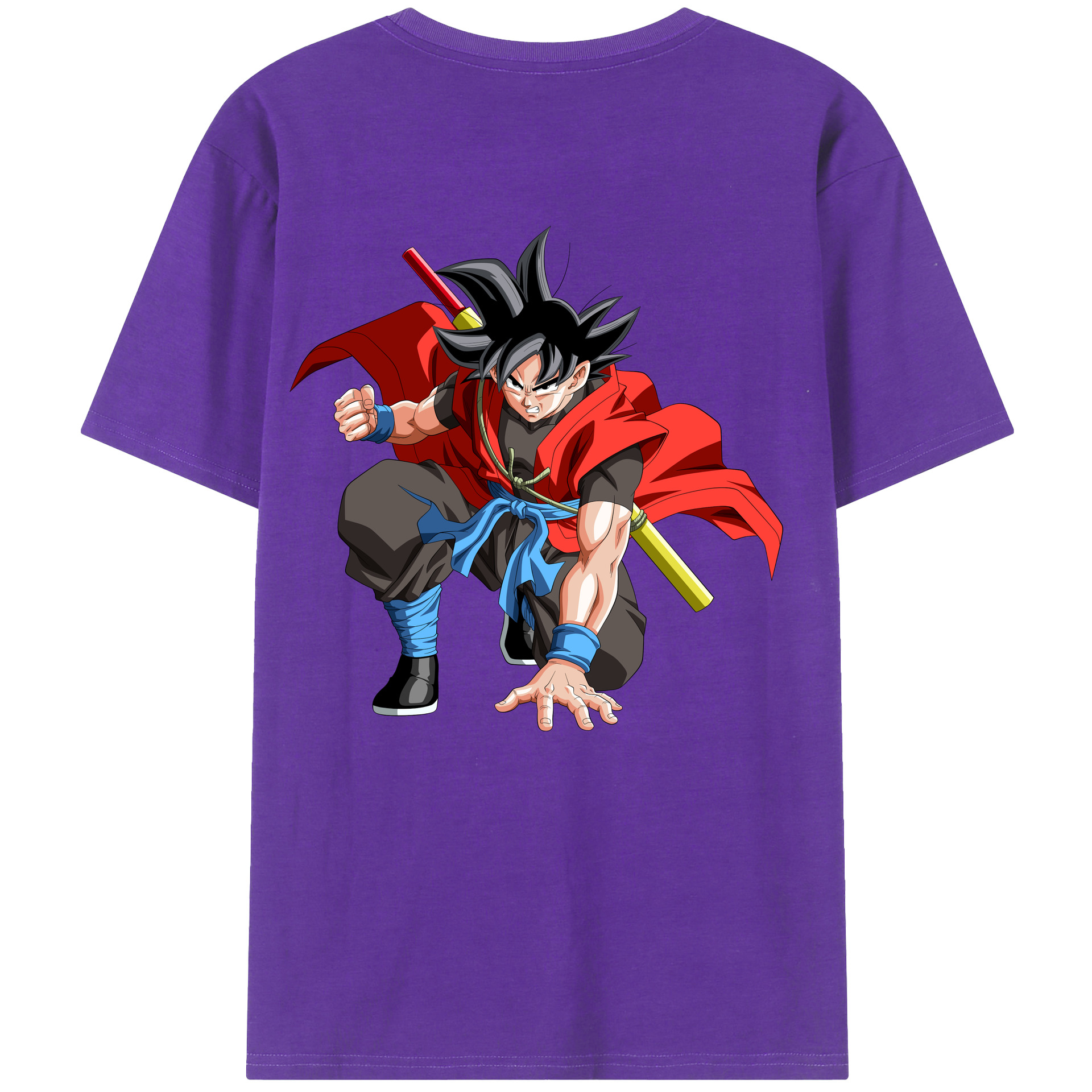 （画像用） ドラゴンボール 孫悟空（そん ごくう）Son Goku カカロット DRAGON BALL Kakarotto 綿100％半袖Tシャツ（背面プリント）