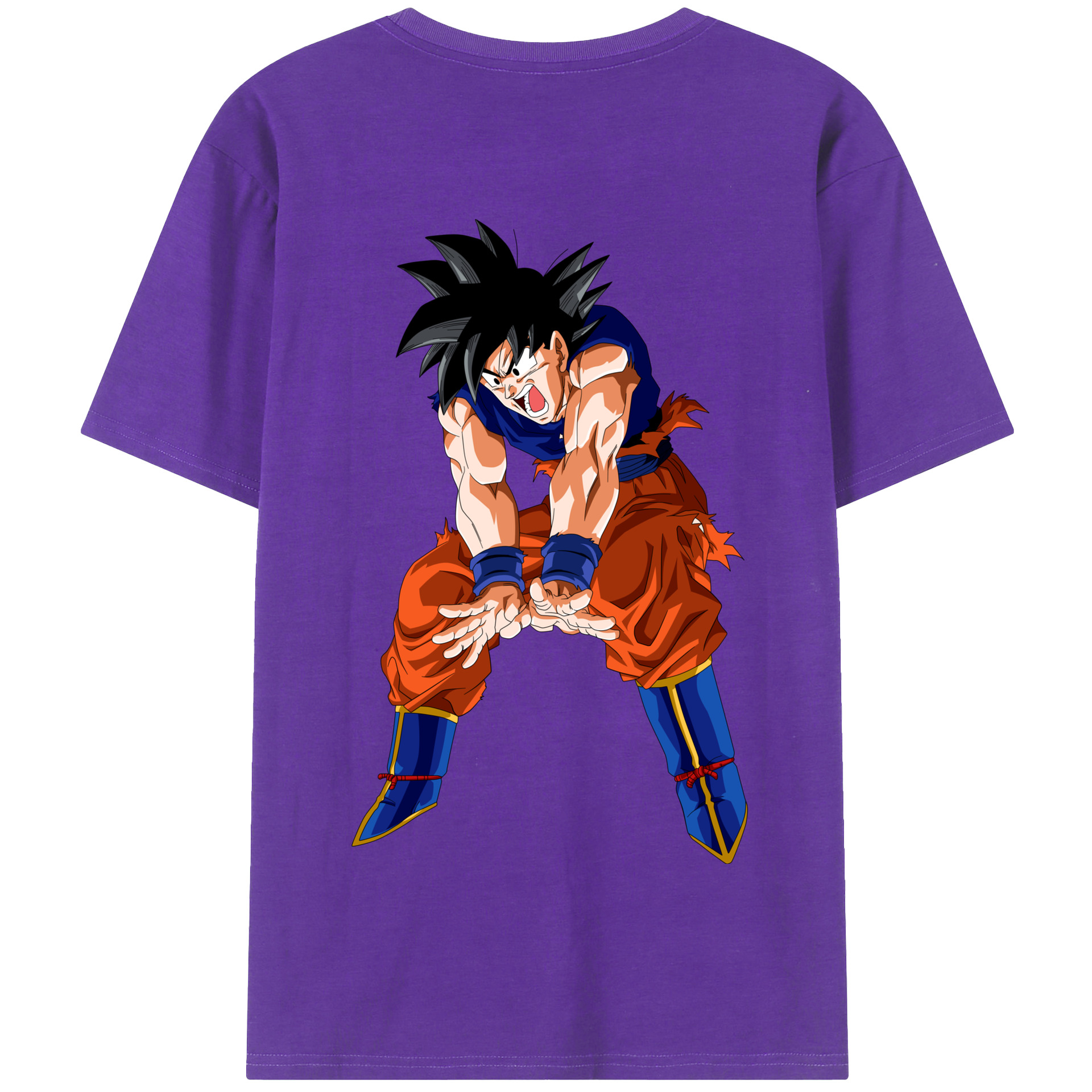 （画像用） ドラゴンボール 孫悟空（そん ごくう）Son Goku カカロット DRAGON BALL Kakarotto 綿100％半袖Tシャツ（背面プリント）