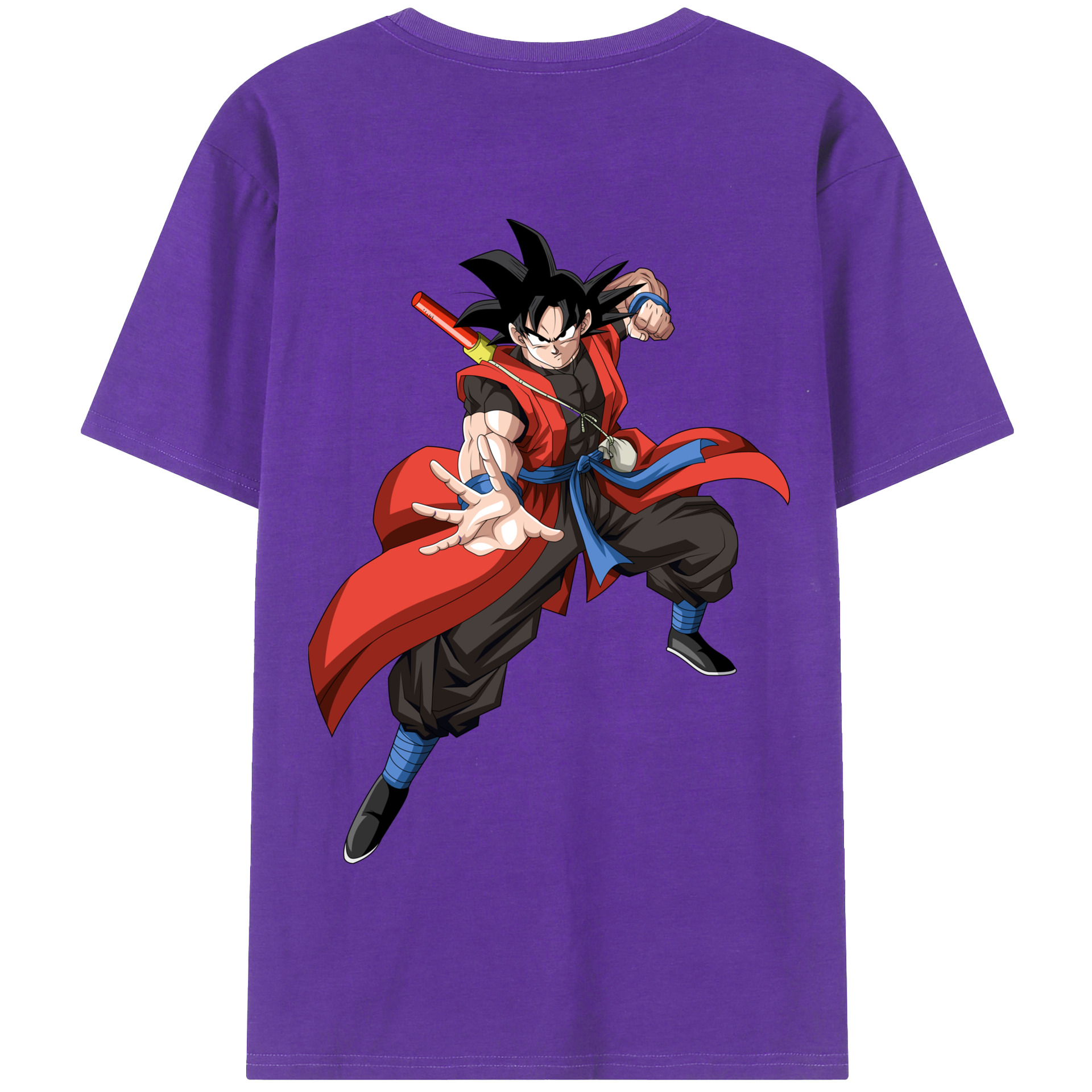 （画像用） ドラゴンボール 孫悟空（そん ごくう）Son Goku カカロット DRAGON BALL Kakarotto 綿100％半袖Tシャツ（背面プリント）