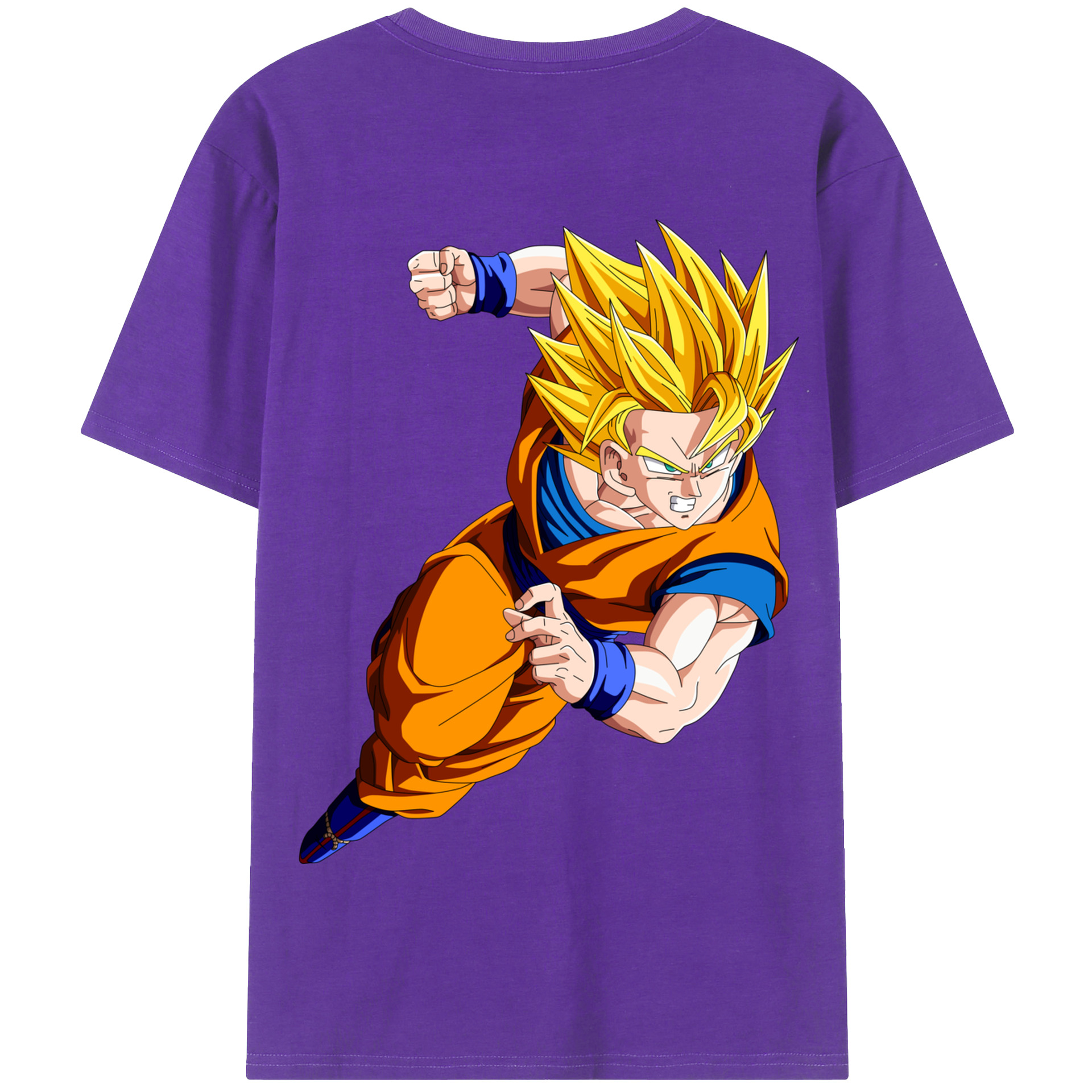 （画像用） ドラゴンボール 孫悟空（そん ごくう）Son Goku カカロット DRAGON BALL Kakarotto 綿100％半袖Tシャツ（背面プリント）