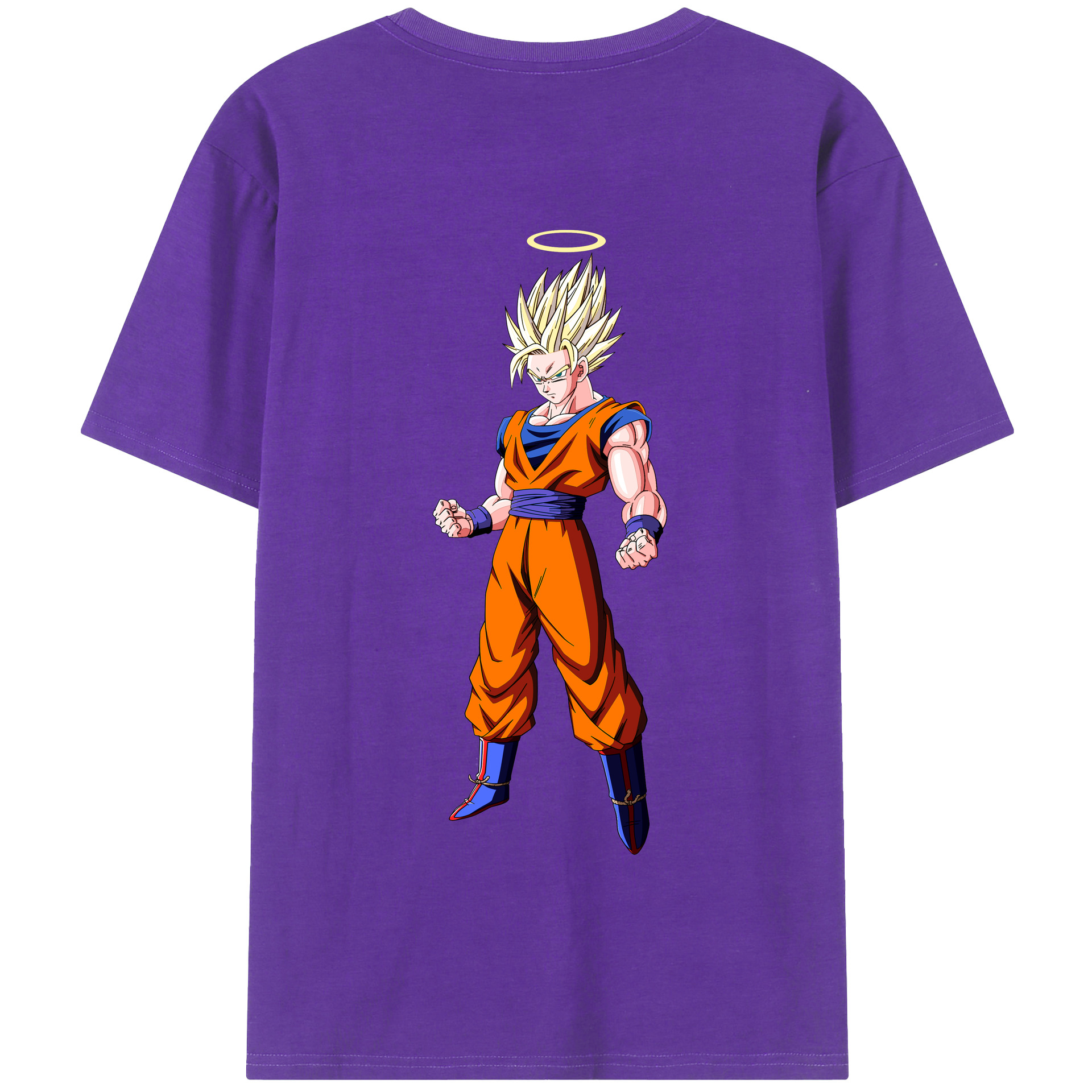 （画像用） ドラゴンボール 孫悟空（そん ごくう）Son Goku カカロット DRAGON BALL Kakarotto 綿100％半袖Tシャツ（背面プリント）