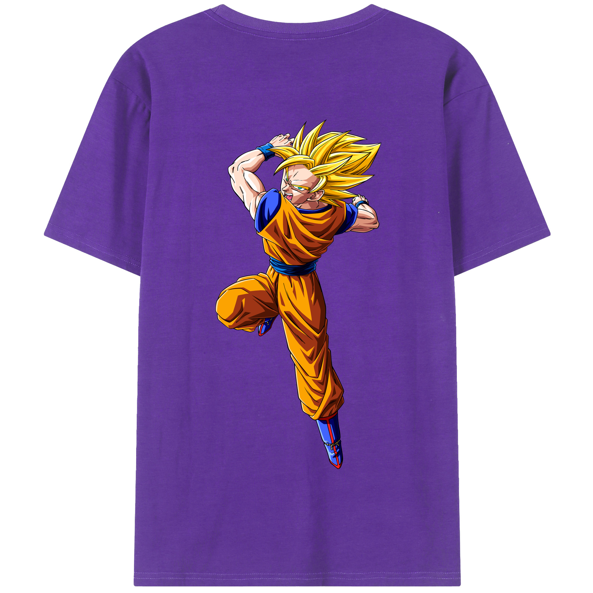 （画像用） ドラゴンボール 孫悟空（そん ごくう）Son Goku カカロット DRAGON BALL Kakarotto 綿100％半袖Tシャツ（背面プリント）