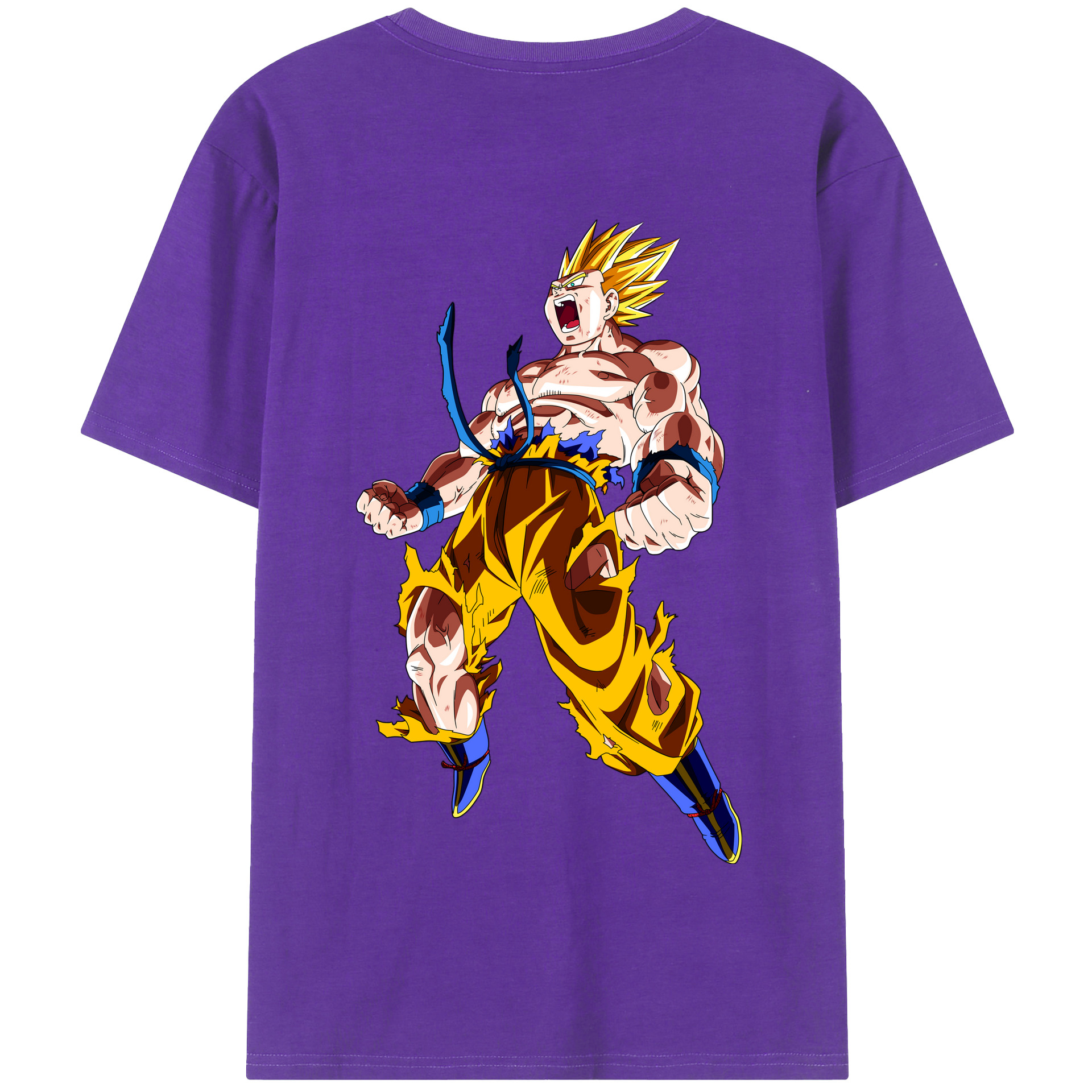 （画像用） ドラゴンボール 孫悟空（そん ごくう）Son Goku カカロット DRAGON BALL Kakarotto 綿100％半袖Tシャツ（背面プリント）