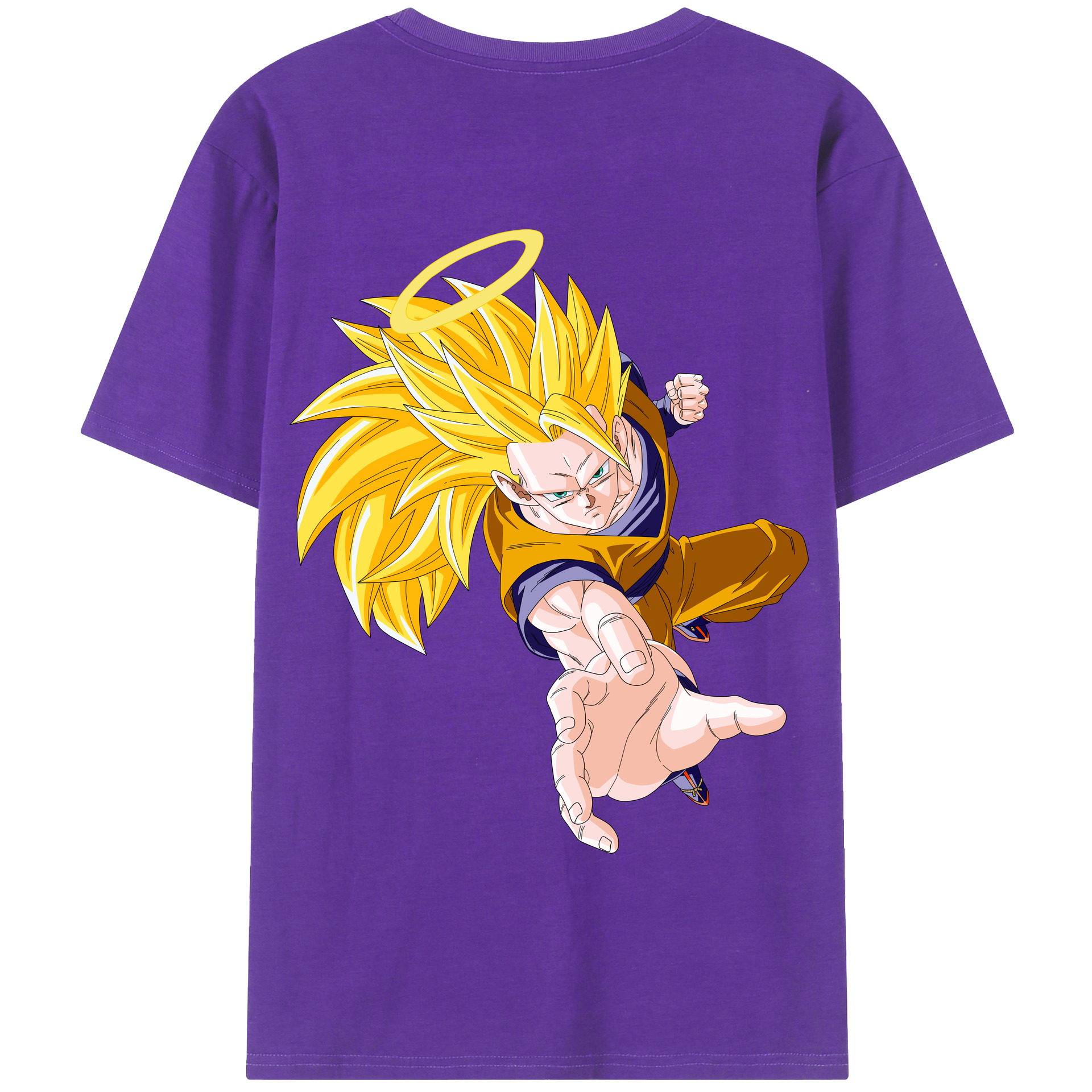 （画像用） ドラゴンボール 孫悟空（そん ごくう）Son Goku カカロット DRAGON BALL Kakarotto 綿100％半袖Tシャツ（背面プリント）