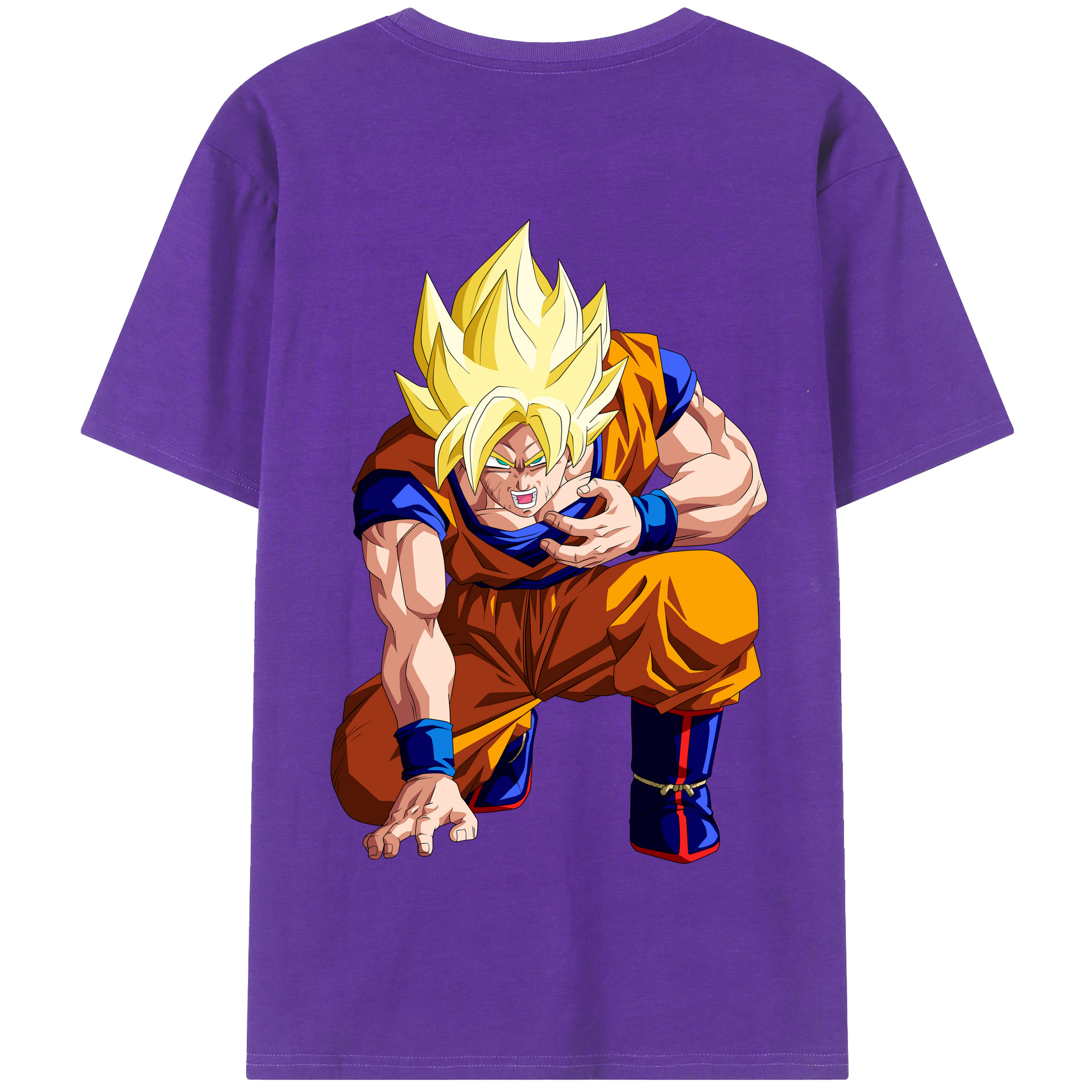 （画像用） ドラゴンボール 孫悟空（そん ごくう）Son Goku カカロット DRAGON BALL Kakarotto 綿100％半袖Tシャツ（背面プリント）