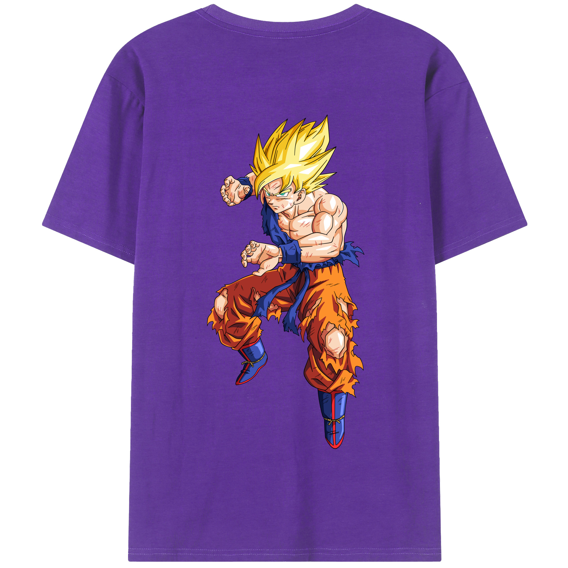 （画像用） ドラゴンボール 孫悟空（そん ごくう）Son Goku カカロット DRAGON BALL Kakarotto 綿100％半袖Tシャツ（背面プリント）
