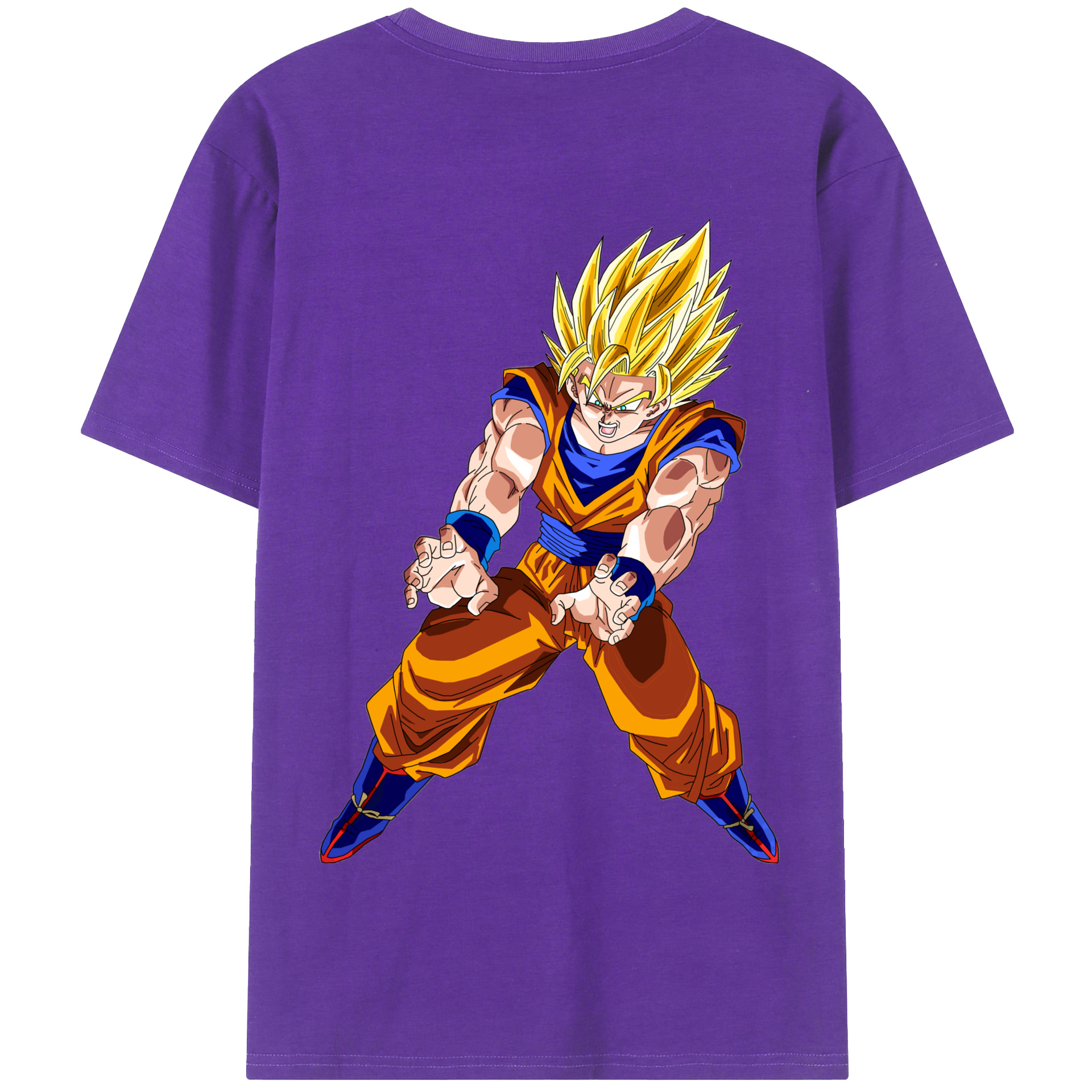 （画像用） ドラゴンボール 孫悟空（そん ごくう）Son Goku カカロット DRAGON BALL Kakarotto 綿100％半袖Tシャツ（背面プリント）