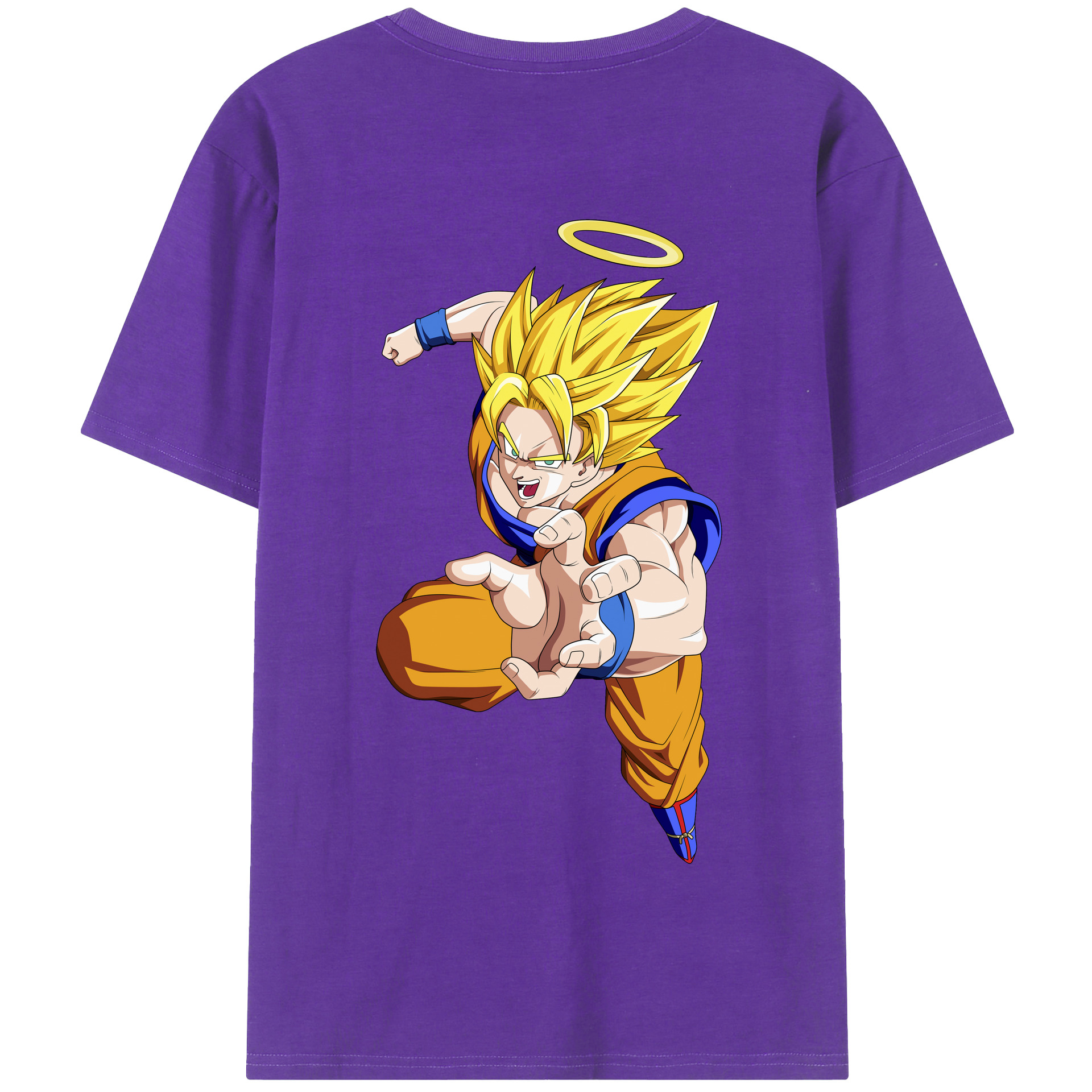 （画像用） ドラゴンボール 孫悟空（そん ごくう）Son Goku カカロット DRAGON BALL Kakarotto 綿100％半袖Tシャツ（背面プリント）