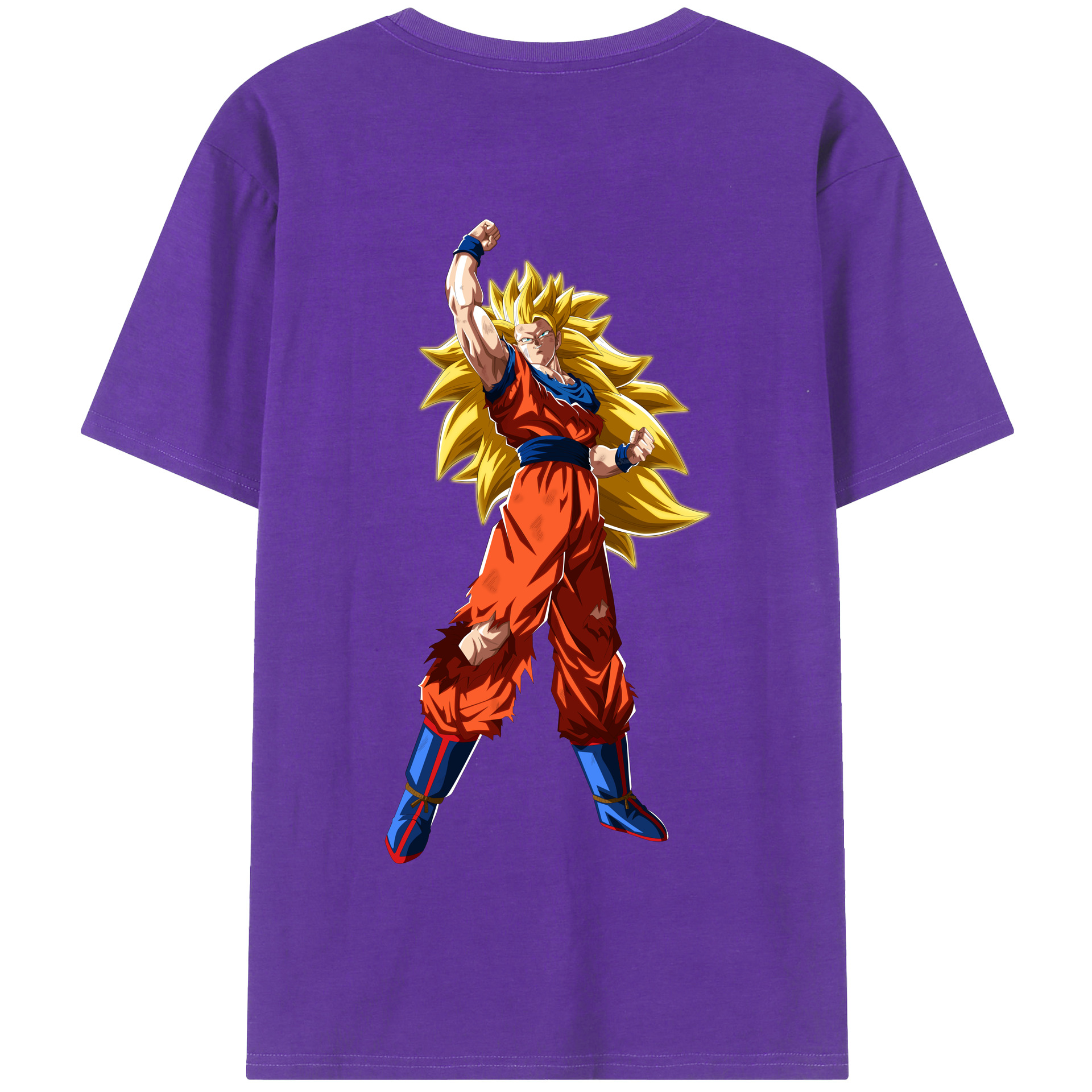 （画像用） ドラゴンボール 孫悟空（そん ごくう）Son Goku カカロット DRAGON BALL Kakarotto 綿100％半袖Tシャツ（背面プリント）