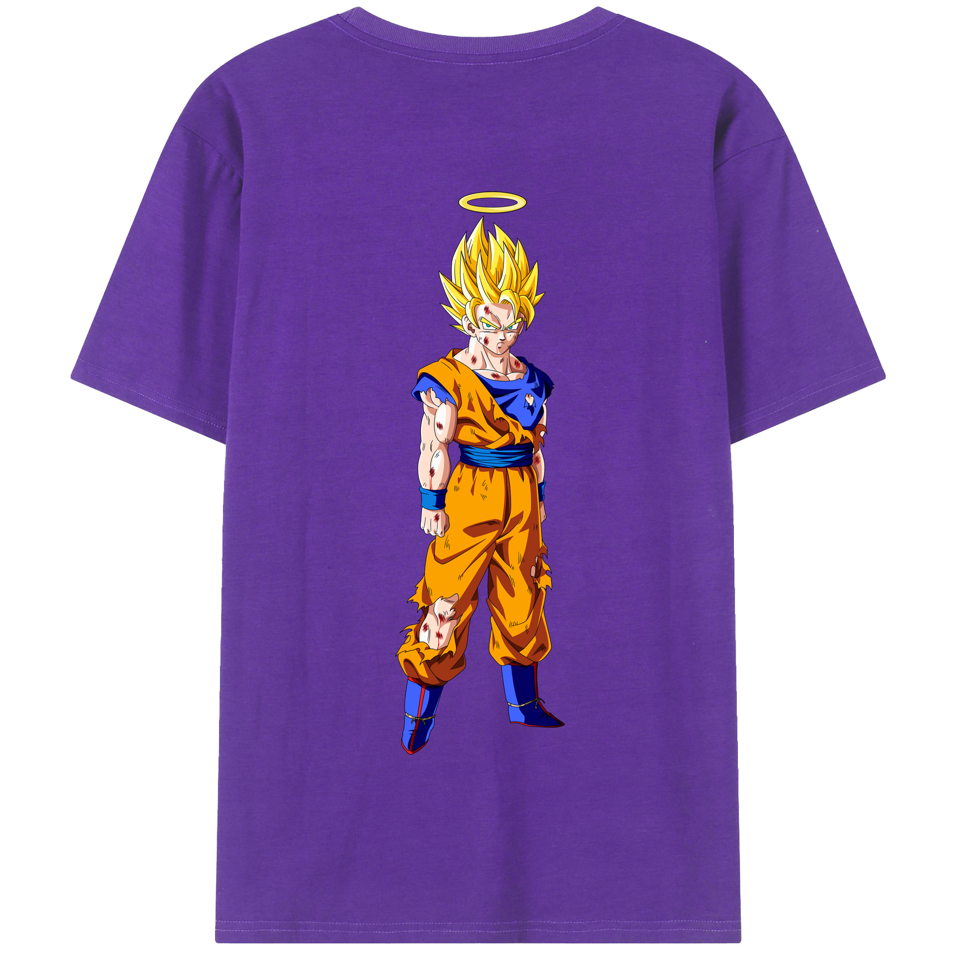 （画像用） ドラゴンボール 孫悟空（そん ごくう）Son Goku カカロット DRAGON BALL Kakarotto 綿100％半袖Tシャツ（背面プリント）
