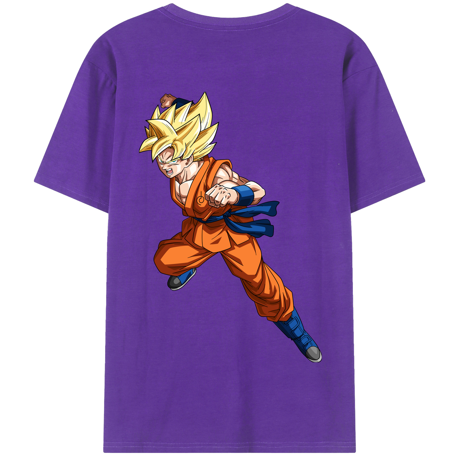 （画像用） ドラゴンボール 孫悟空（そん ごくう）Son Goku カカロット DRAGON BALL Kakarotto 綿100％半袖Tシャツ（背面プリント）
