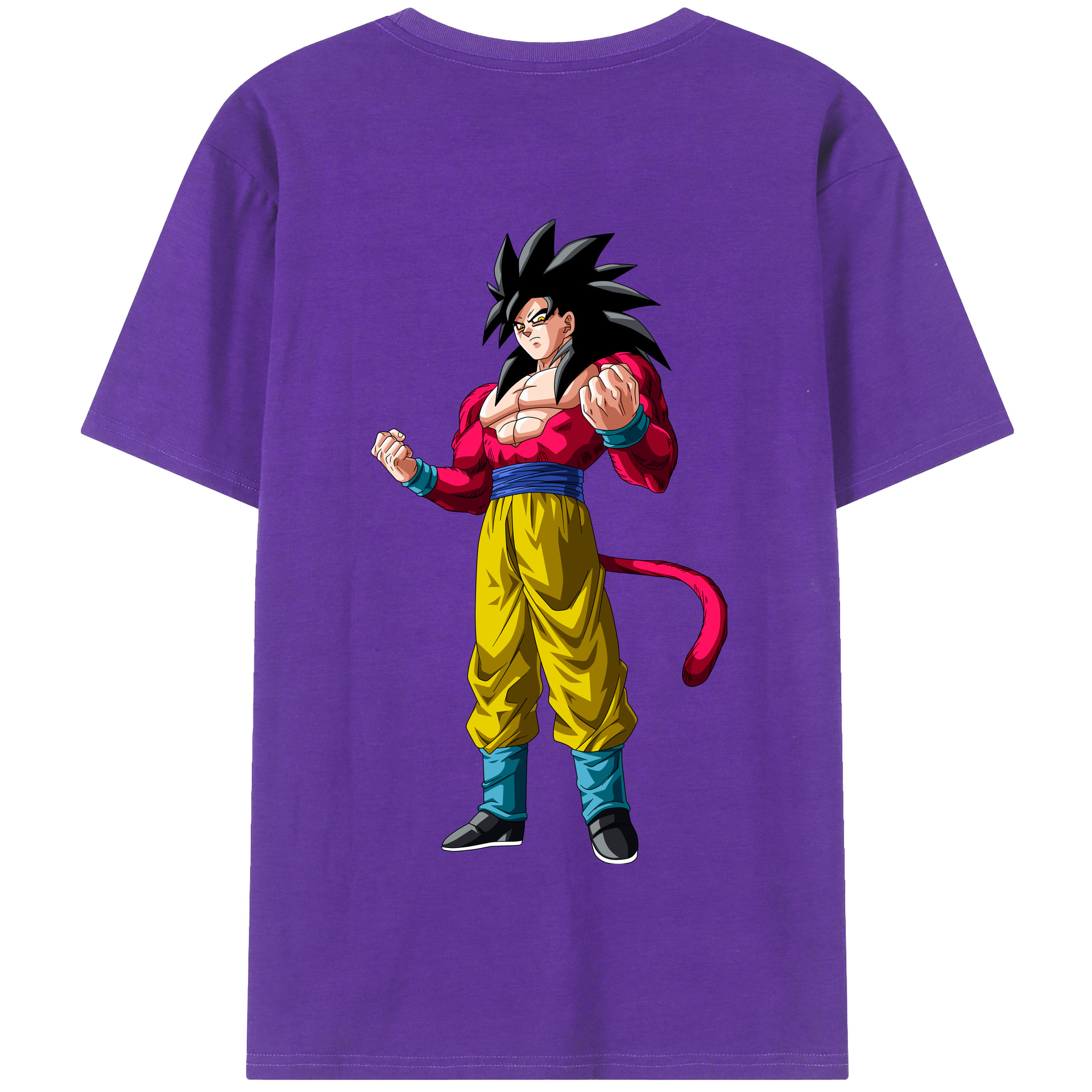 （画像用） ドラゴンボール 孫悟空（そん ごくう）Son Goku カカロット DRAGON BALL Kakarotto 綿100％半袖Tシャツ（背面プリント）