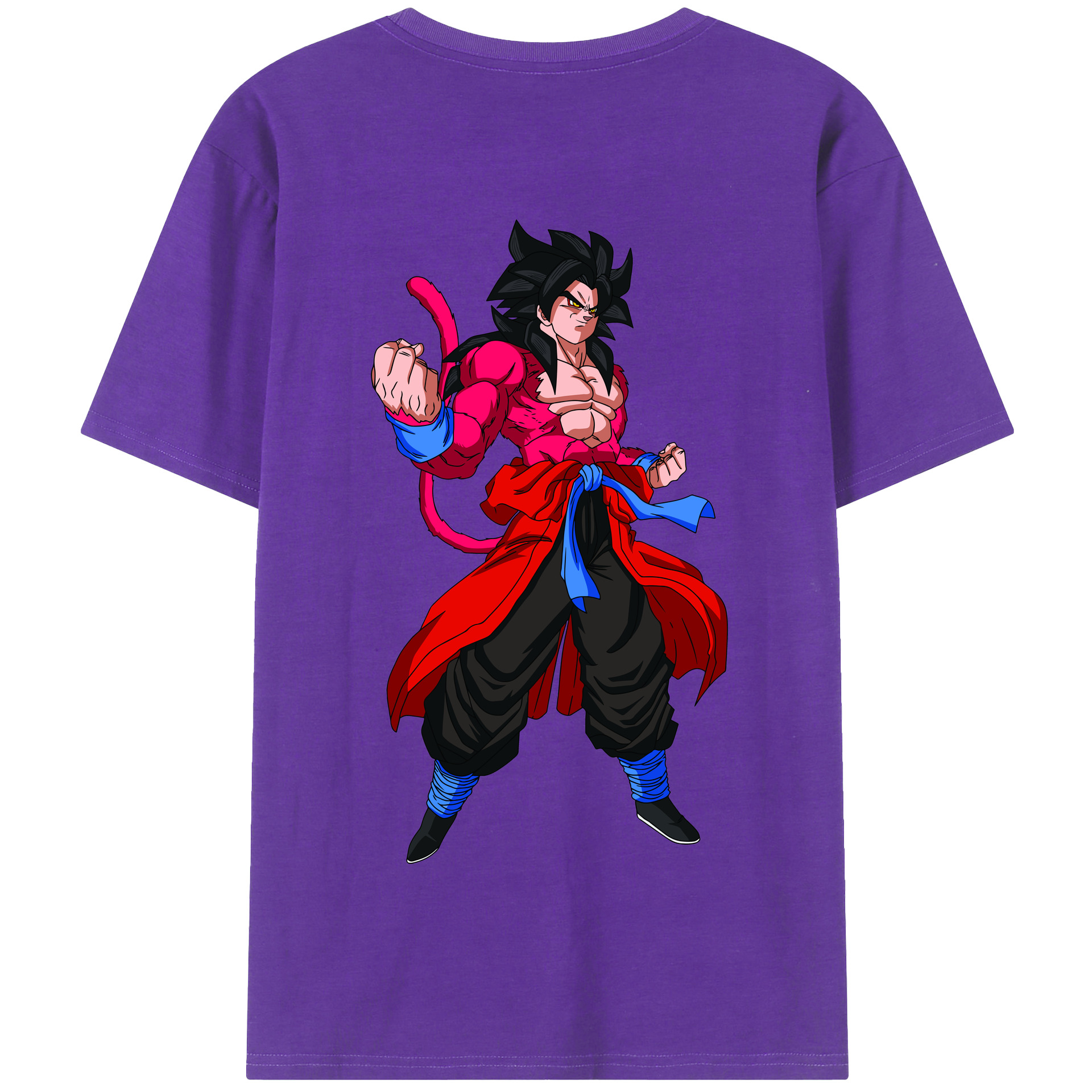 （画像用） ドラゴンボール 孫悟空（そん ごくう）Son Goku カカロット DRAGON BALL Kakarotto 綿100％半袖Tシャツ（背面プリント）