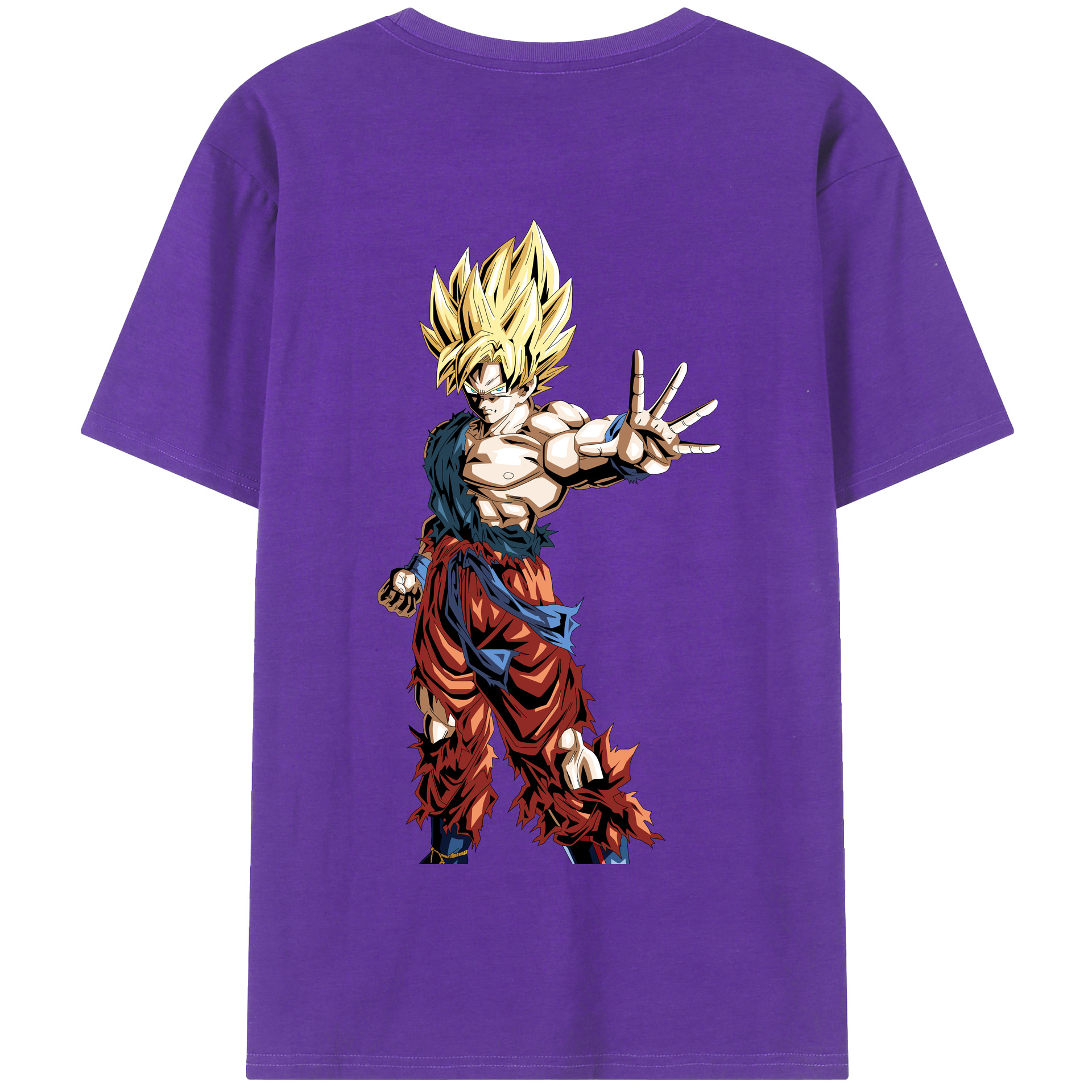 （画像用） ドラゴンボール 孫悟空（そん ごくう）Son Goku カカロット DRAGON BALL Kakarotto 綿100％半袖Tシャツ（背面プリント）