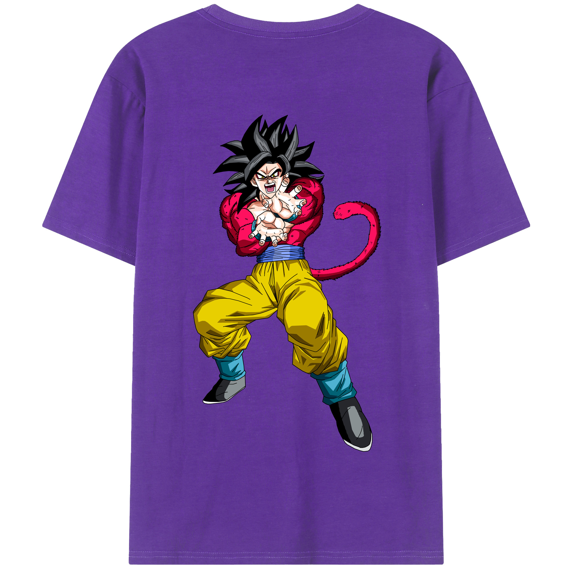 （画像用） ドラゴンボール 孫悟空（そん ごくう）Son Goku カカロット DRAGON BALL Kakarotto 綿100％半袖Tシャツ（背面プリント）