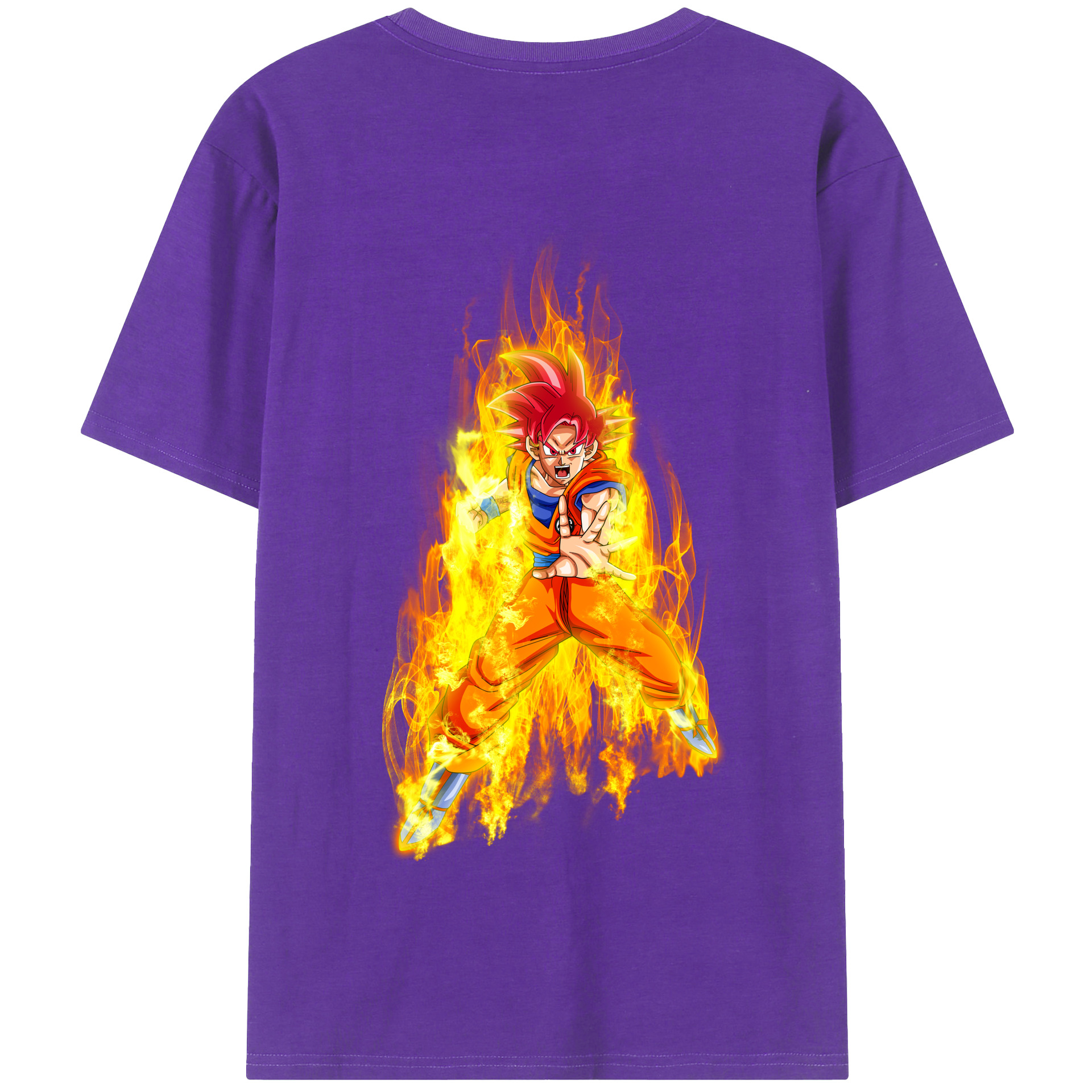 （画像用） ドラゴンボール 孫悟空（そん ごくう）Son Goku カカロット DRAGON BALL Kakarotto 綿100％半袖Tシャツ（背面プリント）