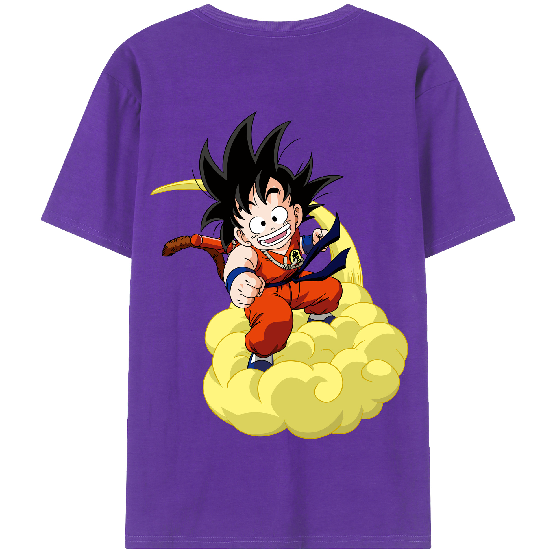 （画像用） ドラゴンボール 孫悟空（そん ごくう）Son Goku カカロット DRAGON BALL Kakarotto 綿100％半袖Tシャツ（背面プリント）