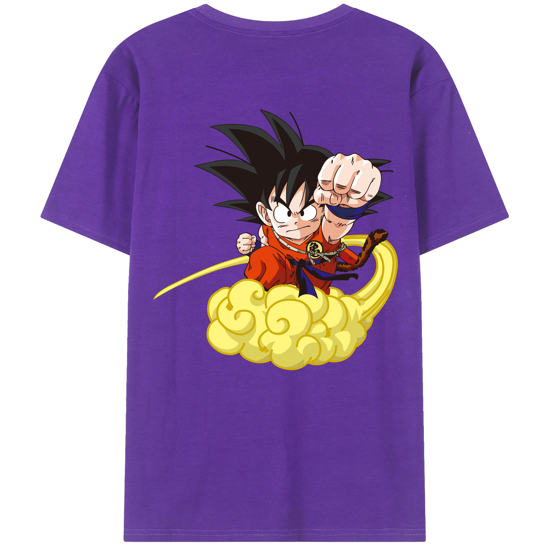 （画像用） ドラゴンボール 孫悟空（そん ごくう）Son Goku カカロット DRAGON BALL Kakarotto 綿100％半袖Tシャツ（背面プリント）