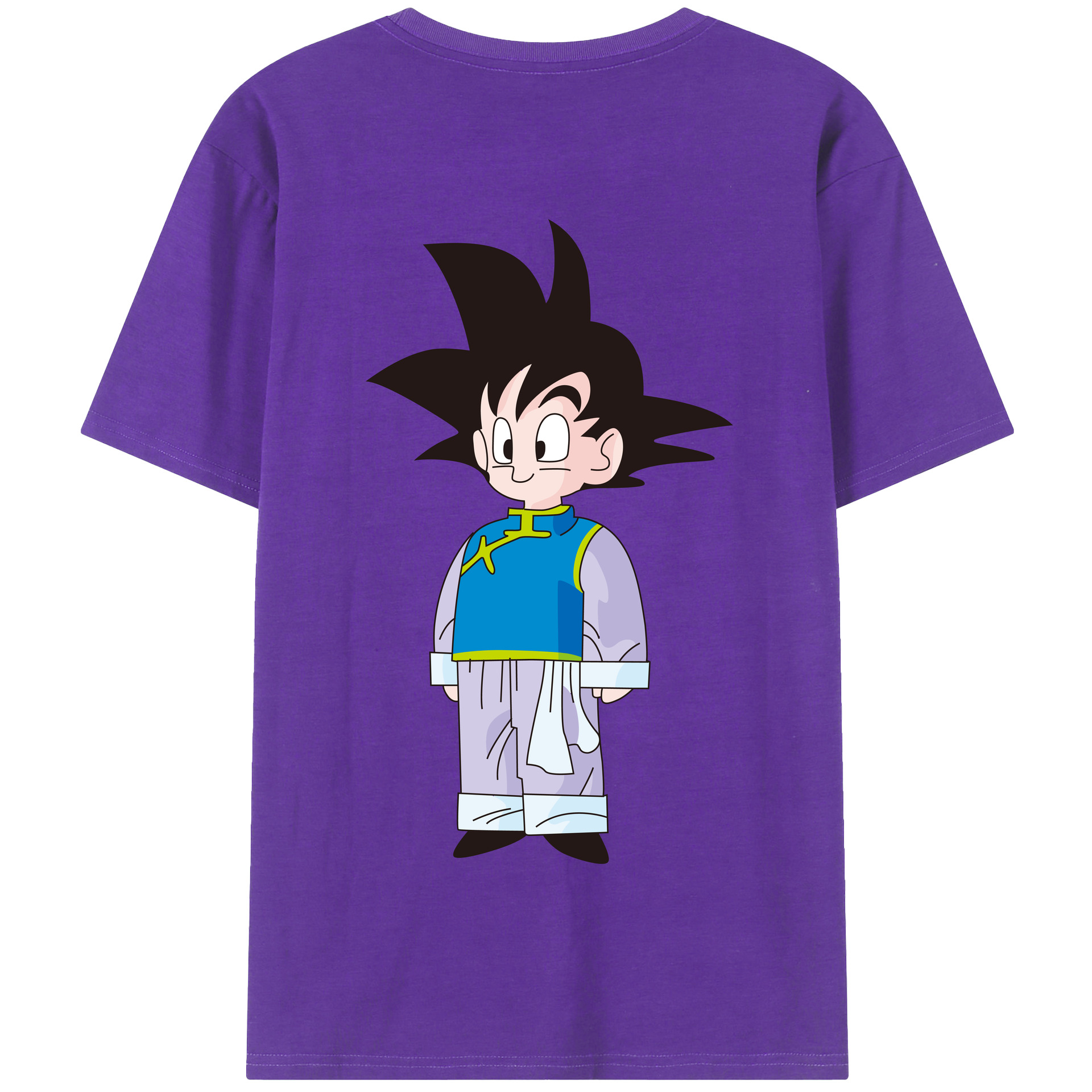 （画像用） ドラゴンボール 孫悟空（そん ごくう）Son Goku カカロット DRAGON BALL Kakarotto 綿100％半袖Tシャツ（背面プリント）