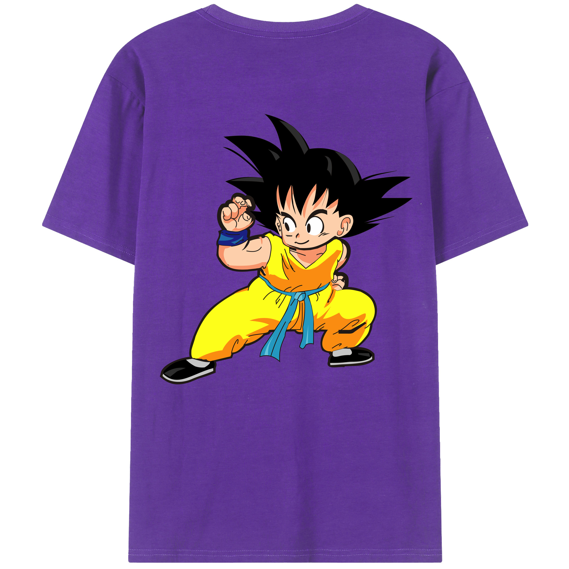（画像用） ドラゴンボール 孫悟空（そん ごくう）Son Goku カカロット DRAGON BALL Kakarotto 綿100％半袖Tシャツ（背面プリント）