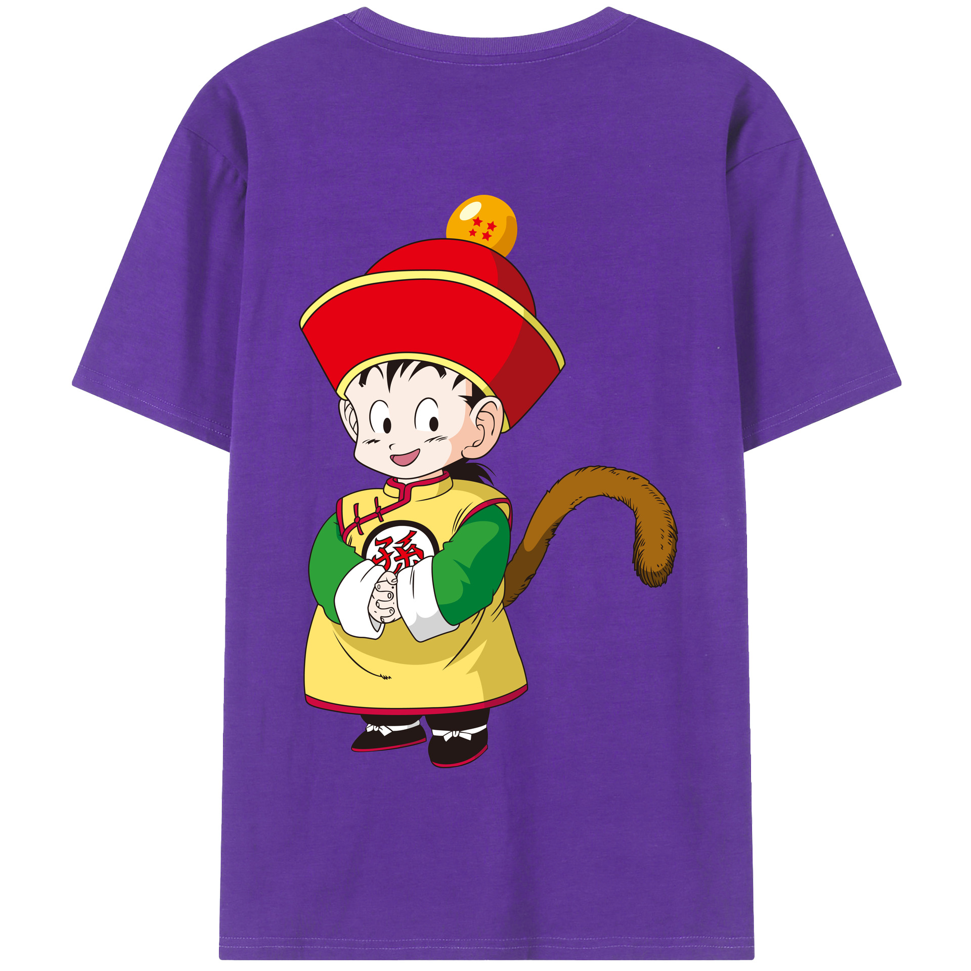 （画像用） ドラゴンボール 孫悟空（そん ごくう）Son Goku カカロット DRAGON BALL Kakarotto 綿100％半袖Tシャツ（背面プリント）