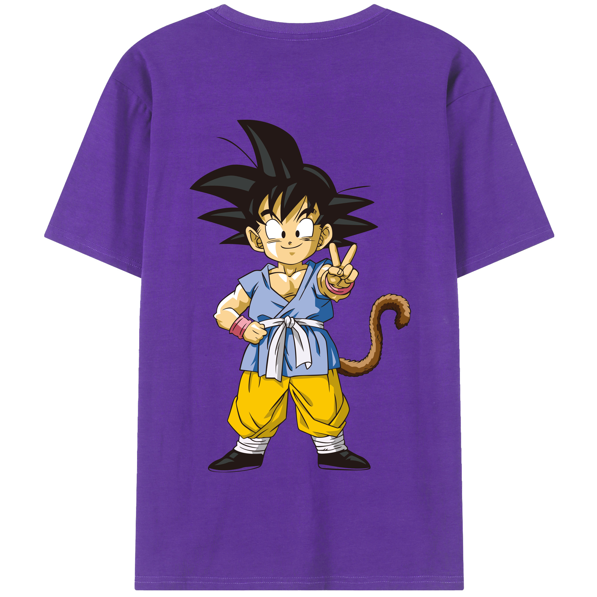 （画像用） ドラゴンボール 孫悟空（そん ごくう）Son Goku カカロット DRAGON BALL Kakarotto 綿100％半袖Tシャツ（背面プリント）