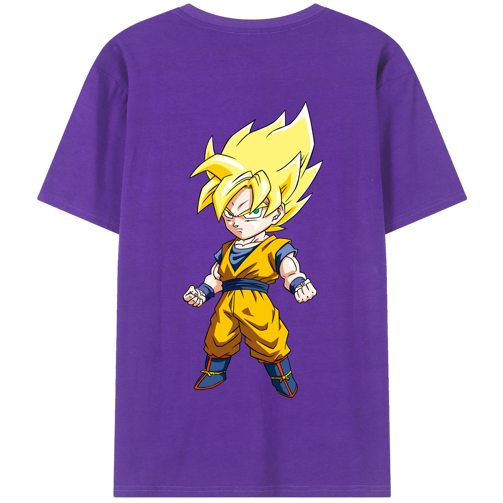 （画像用） ドラゴンボール 孫悟空（そん ごくう）Son Goku カカロット DRAGON BALL Kakarotto 綿100％半袖Tシャツ（背面プリント）