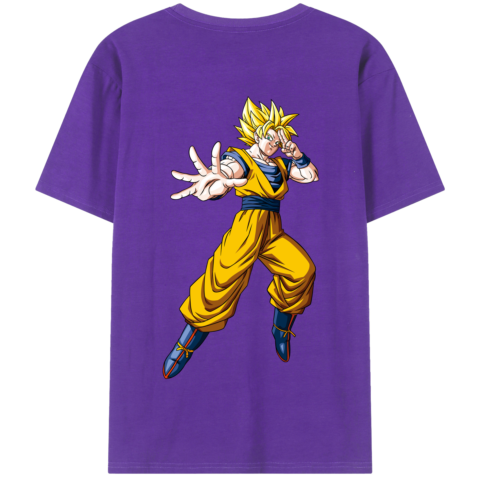 （画像用） ドラゴンボール 孫悟空（そん ごくう）Son Goku カカロット DRAGON BALL Kakarotto 綿100％半袖Tシャツ（背面プリント）