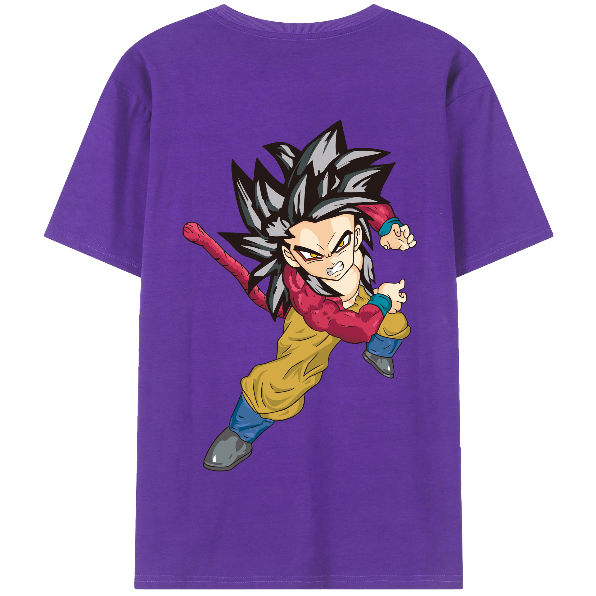 （画像用） ドラゴンボール 孫悟空（そん ごくう）Son Goku カカロット DRAGON BALL Kakarotto 綿100％半袖Tシャツ（背面プリント）