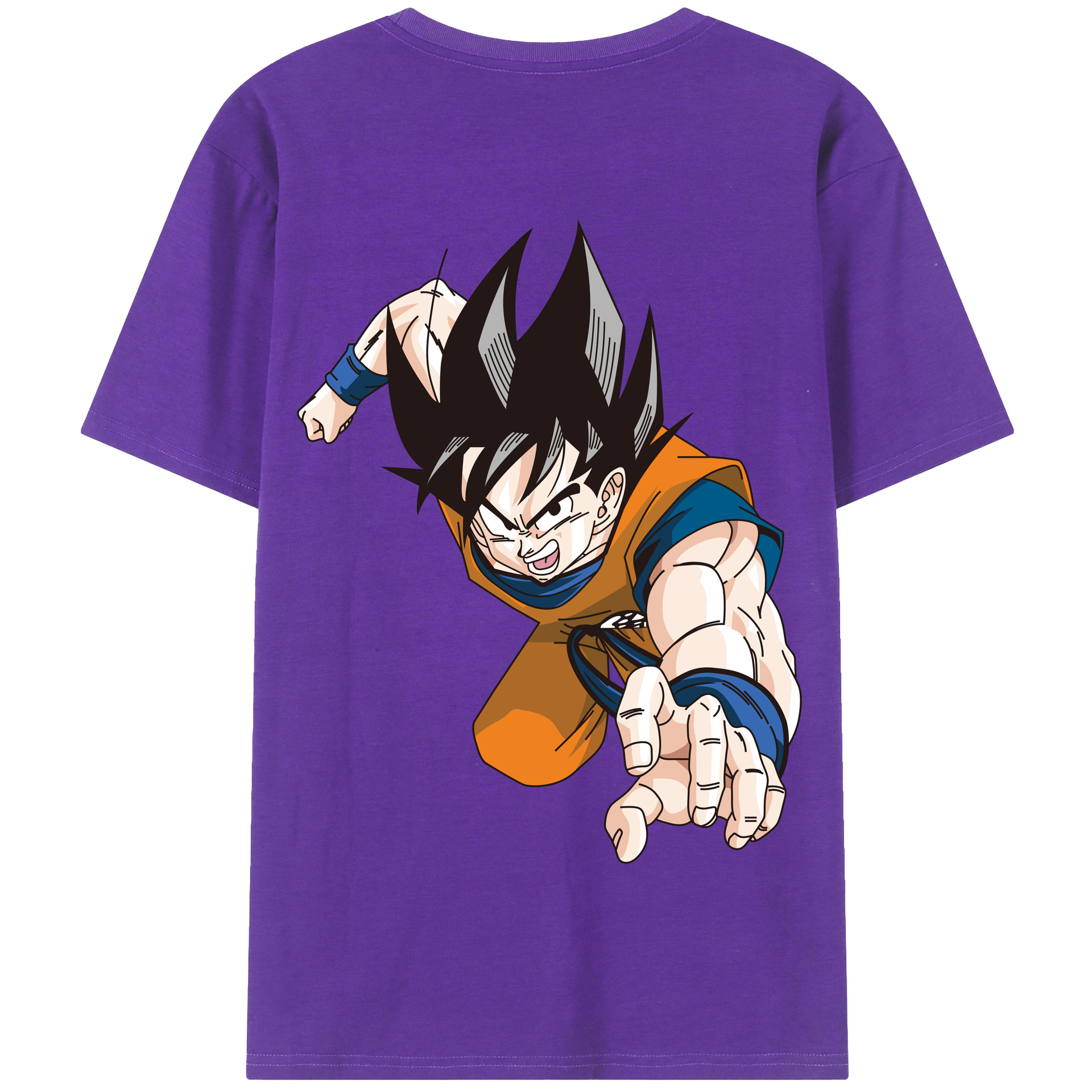 （画像用） ドラゴンボール 孫悟空（そん ごくう）Son Goku カカロット DRAGON BALL Kakarotto 綿100％半袖Tシャツ（背面プリント）