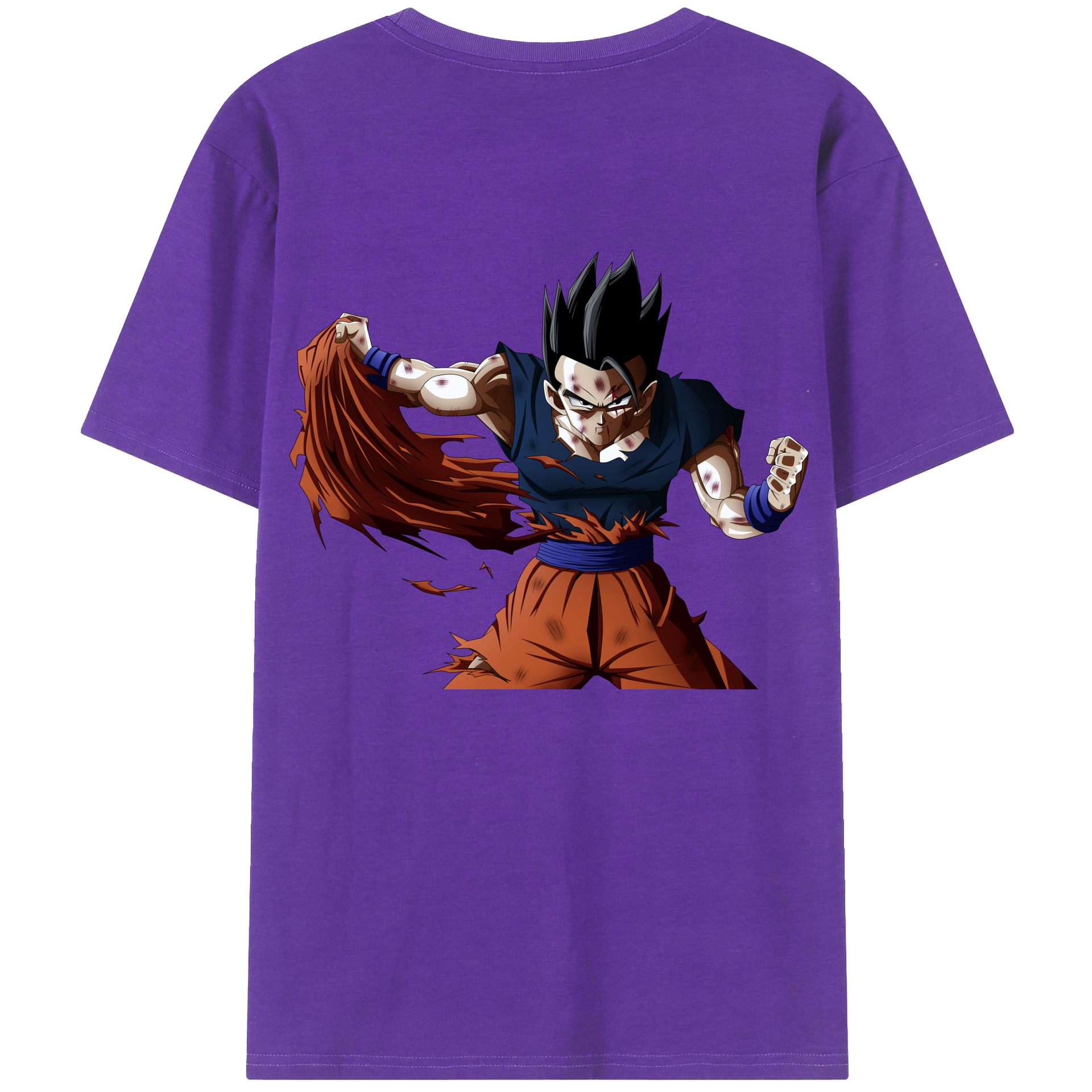 （画像用） ドラゴンボール ベジータ四世（Bejīta Yonsei）DRAGON BALL Vegeta IV 綿100％半袖Tシャツ（背面プリント）