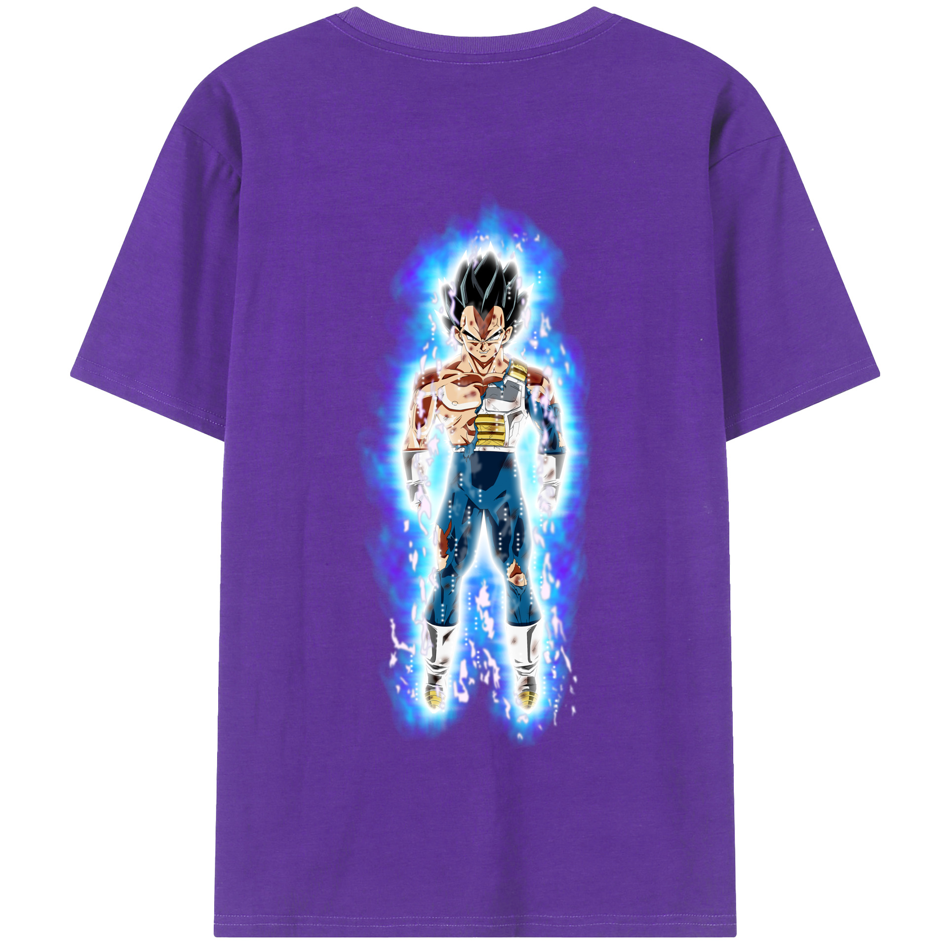 （画像用） ドラゴンボール ベジータ四世（Bejīta Yonsei）DRAGON BALL Vegeta IV 綿100％半袖Tシャツ（背面プリント）