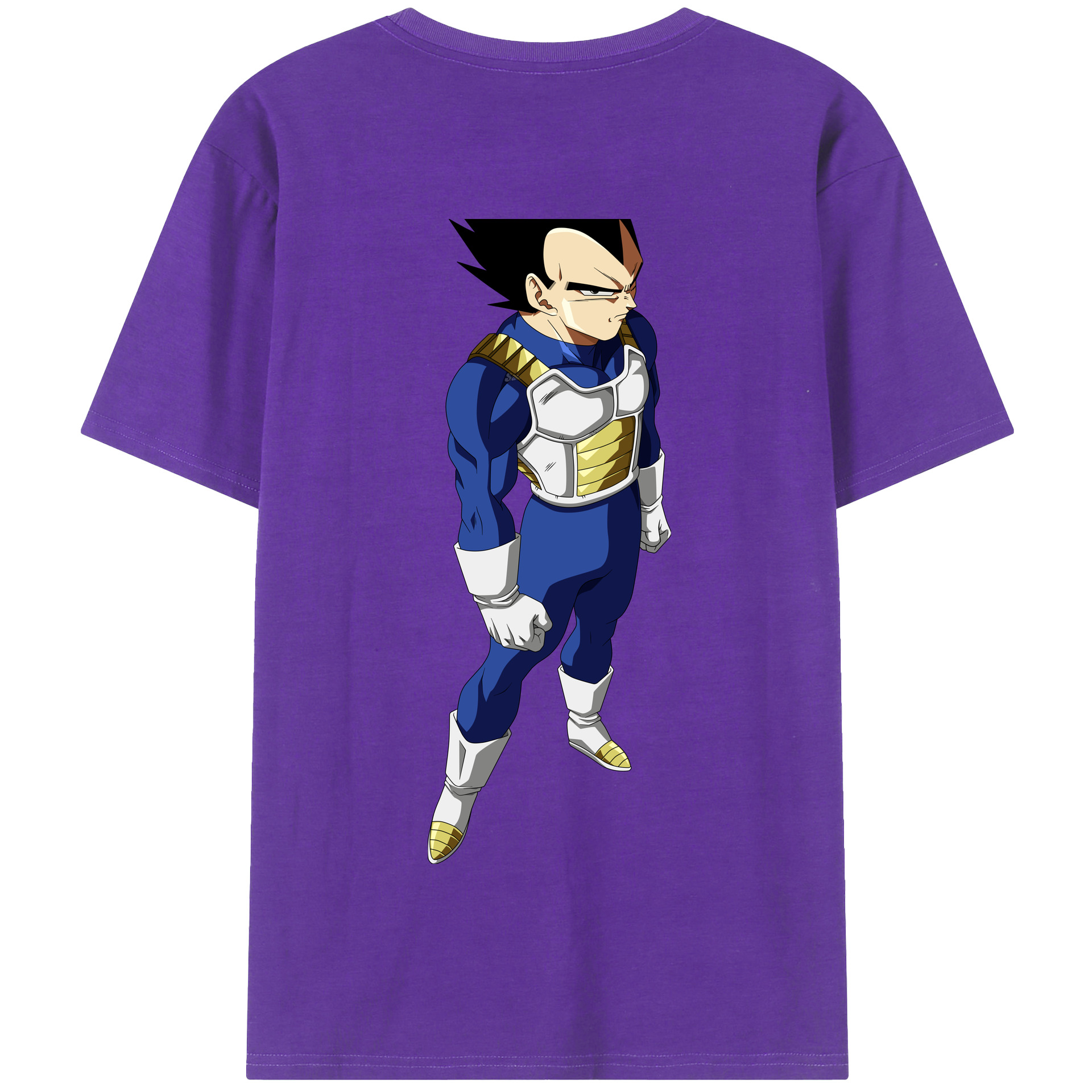 （画像用） ドラゴンボール ベジータ四世（Bejīta Yonsei）DRAGON BALL Vegeta IV 綿100％半袖Tシャツ（背面プリント）