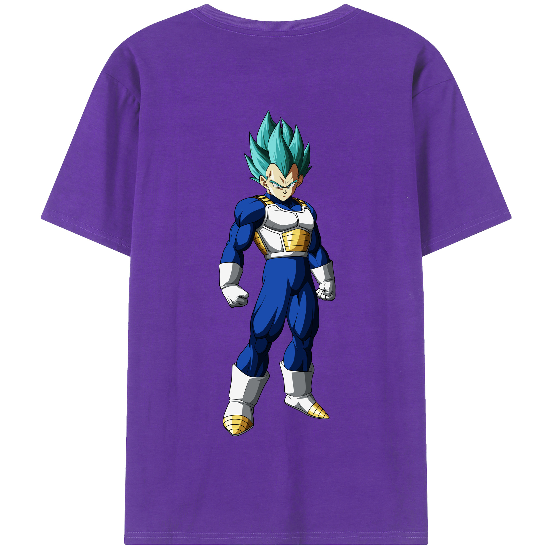 （画像用） ドラゴンボール ベジータ四世（Bejīta Yonsei）DRAGON BALL Vegeta IV 綿100％半袖Tシャツ（背面プリント）