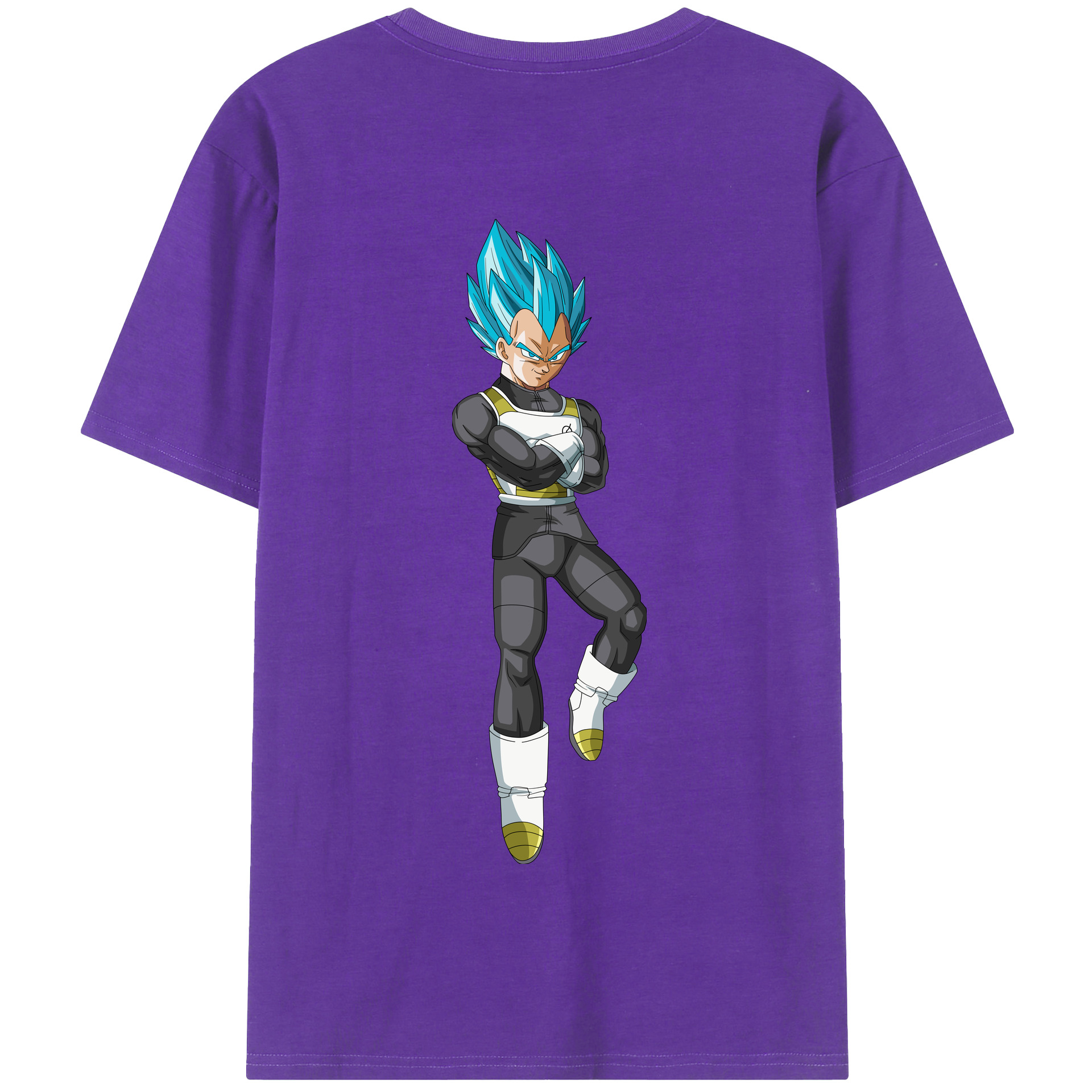 （画像用） ドラゴンボール ベジータ四世（Bejīta Yonsei）DRAGON BALL Vegeta IV 綿100％半袖Tシャツ（背面プリント）