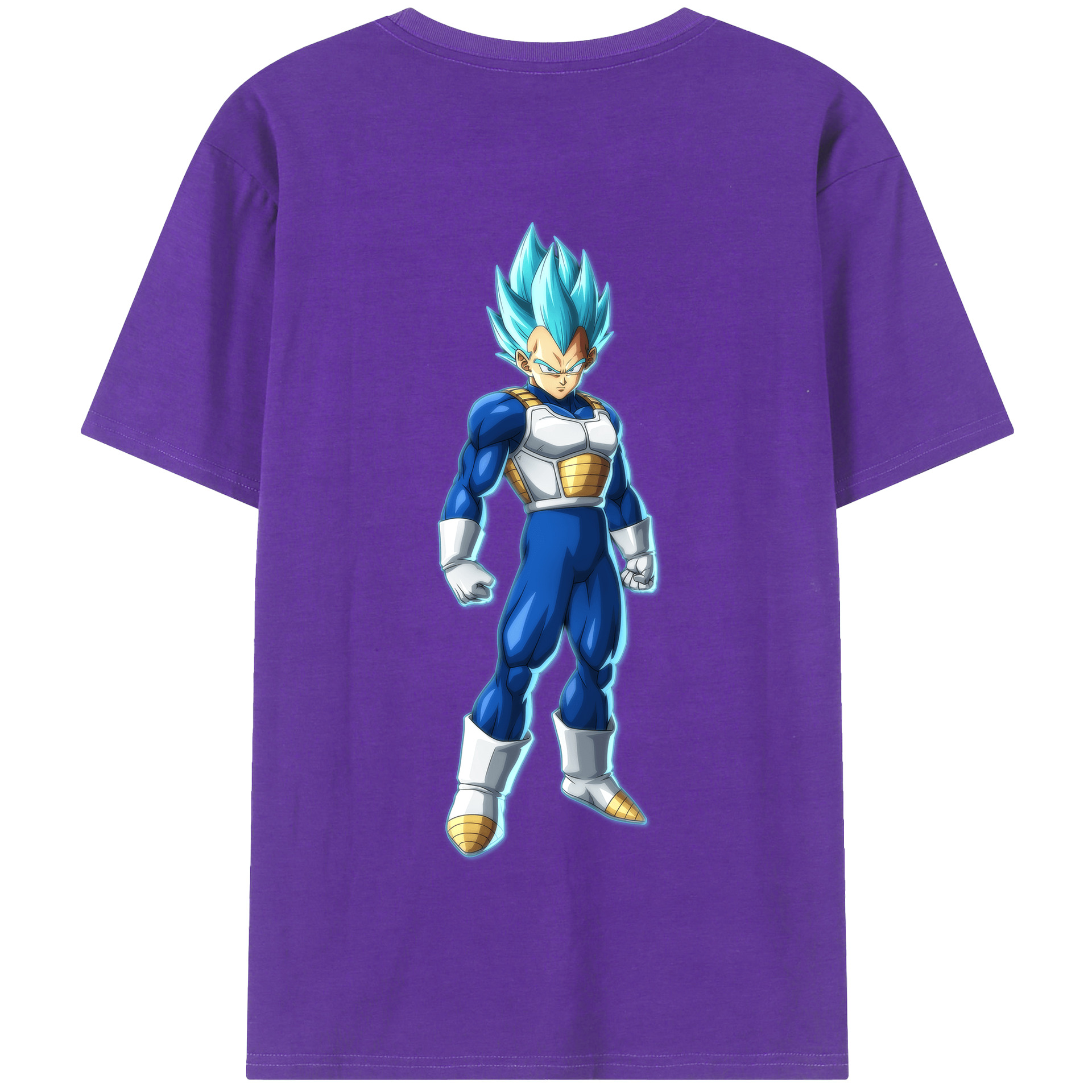 （画像用） ドラゴンボール ベジータ四世（Bejīta Yonsei）DRAGON BALL Vegeta IV 綿100％半袖Tシャツ（背面プリント）