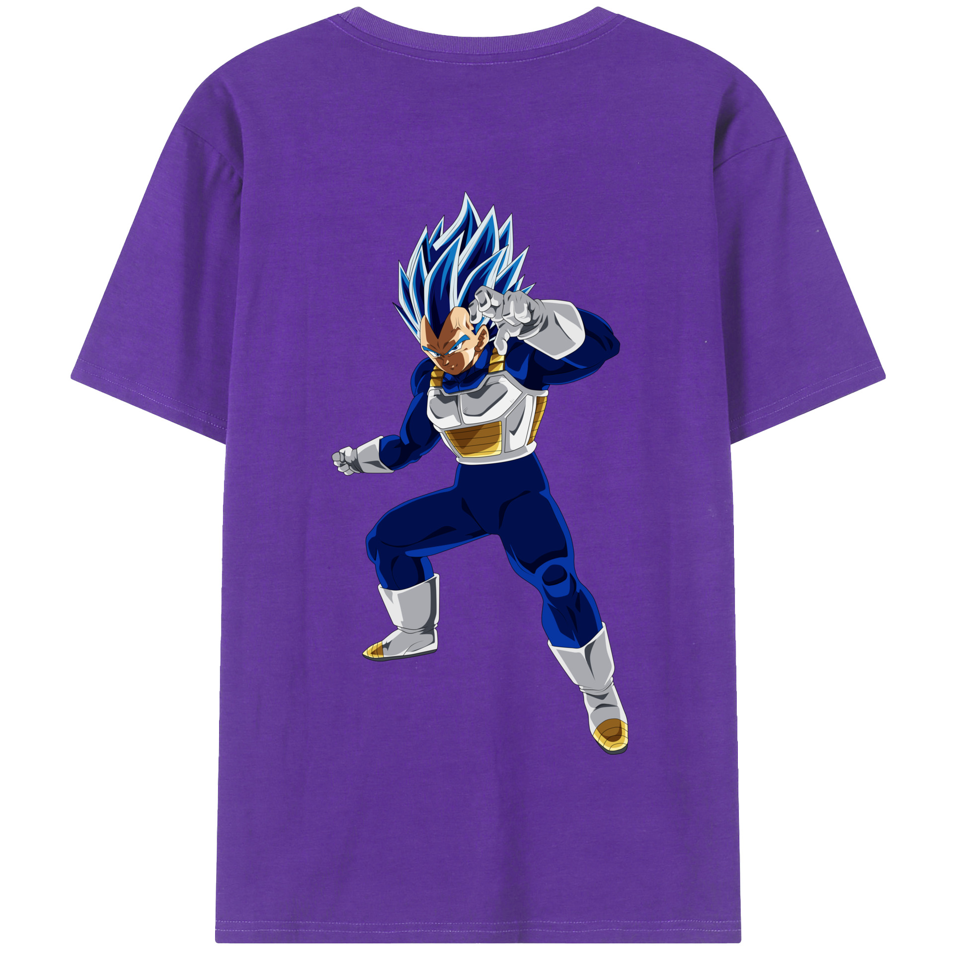 （画像用） ドラゴンボール ベジータ四世（Bejīta Yonsei）DRAGON BALL Vegeta IV 綿100％半袖Tシャツ（背面プリント）
