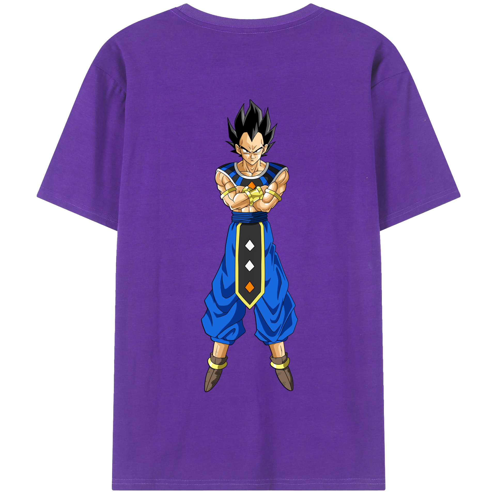 （画像用） ドラゴンボール ベジータ四世（Bejīta Yonsei）DRAGON BALL Vegeta IV 綿100％半袖Tシャツ（背面プリント）