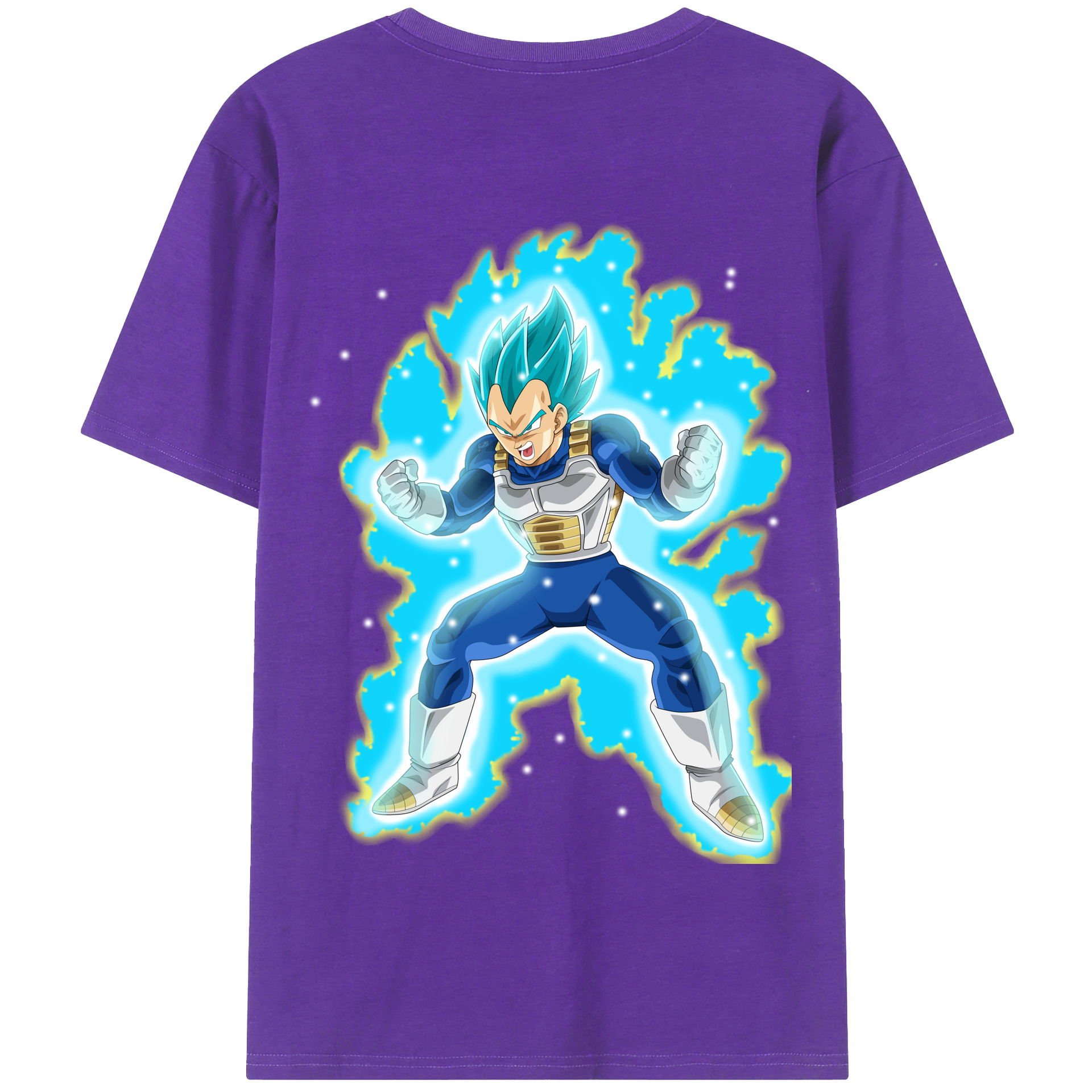 （画像用） ドラゴンボール ベジータ四世（Bejīta Yonsei）DRAGON BALL Vegeta IV 綿100％半袖Tシャツ（背面プリント）