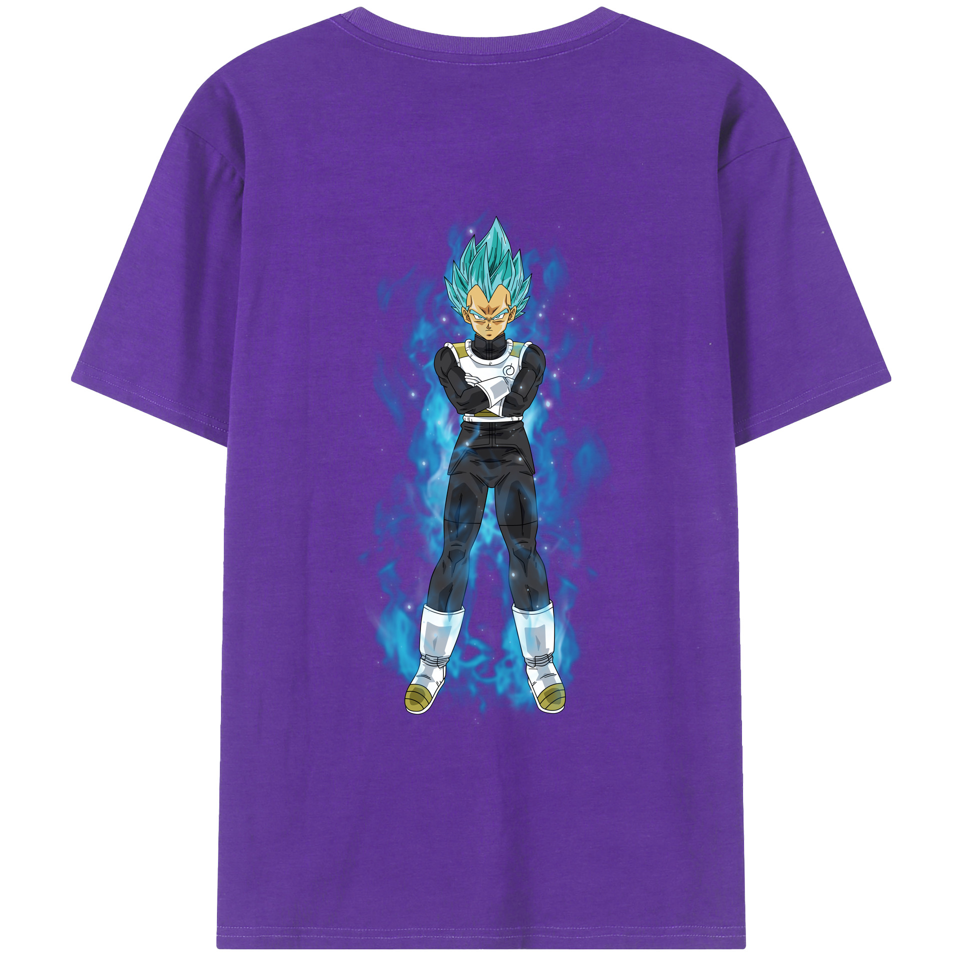 （画像用） ドラゴンボール ベジータ四世（Bejīta Yonsei）DRAGON BALL Vegeta IV 綿100％半袖Tシャツ（背面プリント）