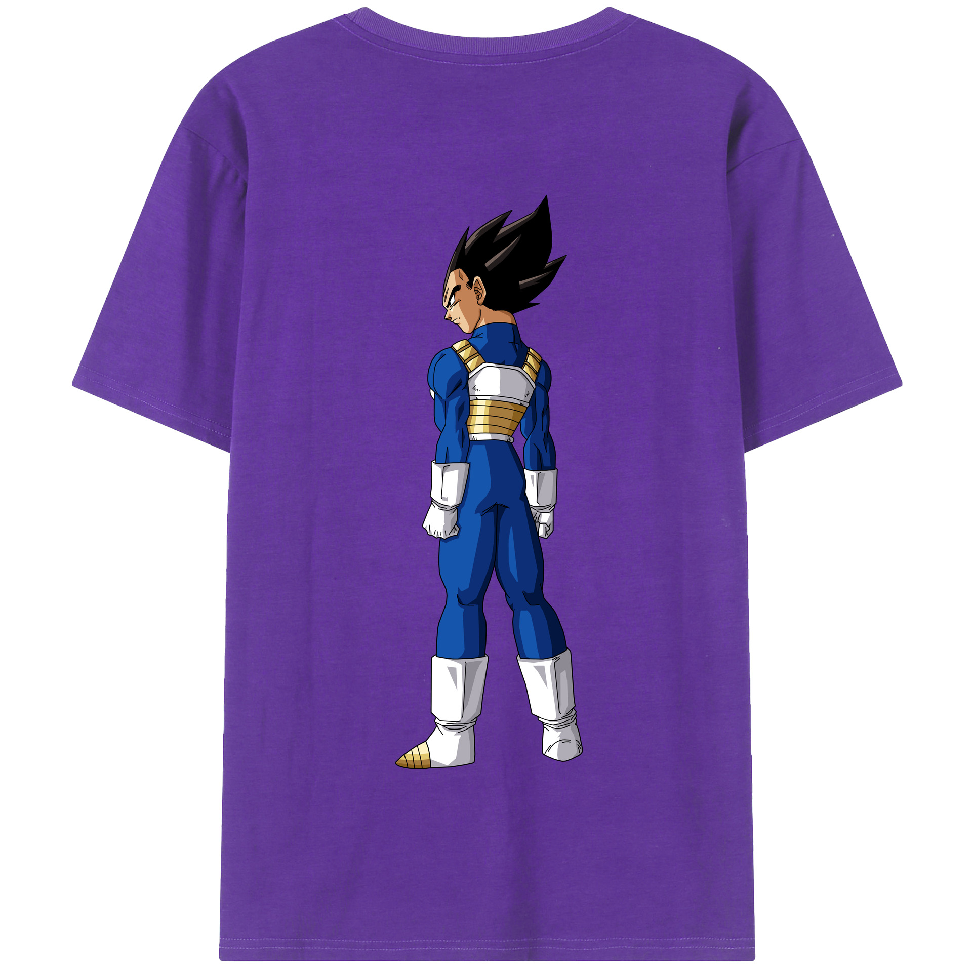 （画像用） ドラゴンボール ベジータ四世（Bejīta Yonsei）DRAGON BALL Vegeta IV 綿100％半袖Tシャツ（背面プリント）
