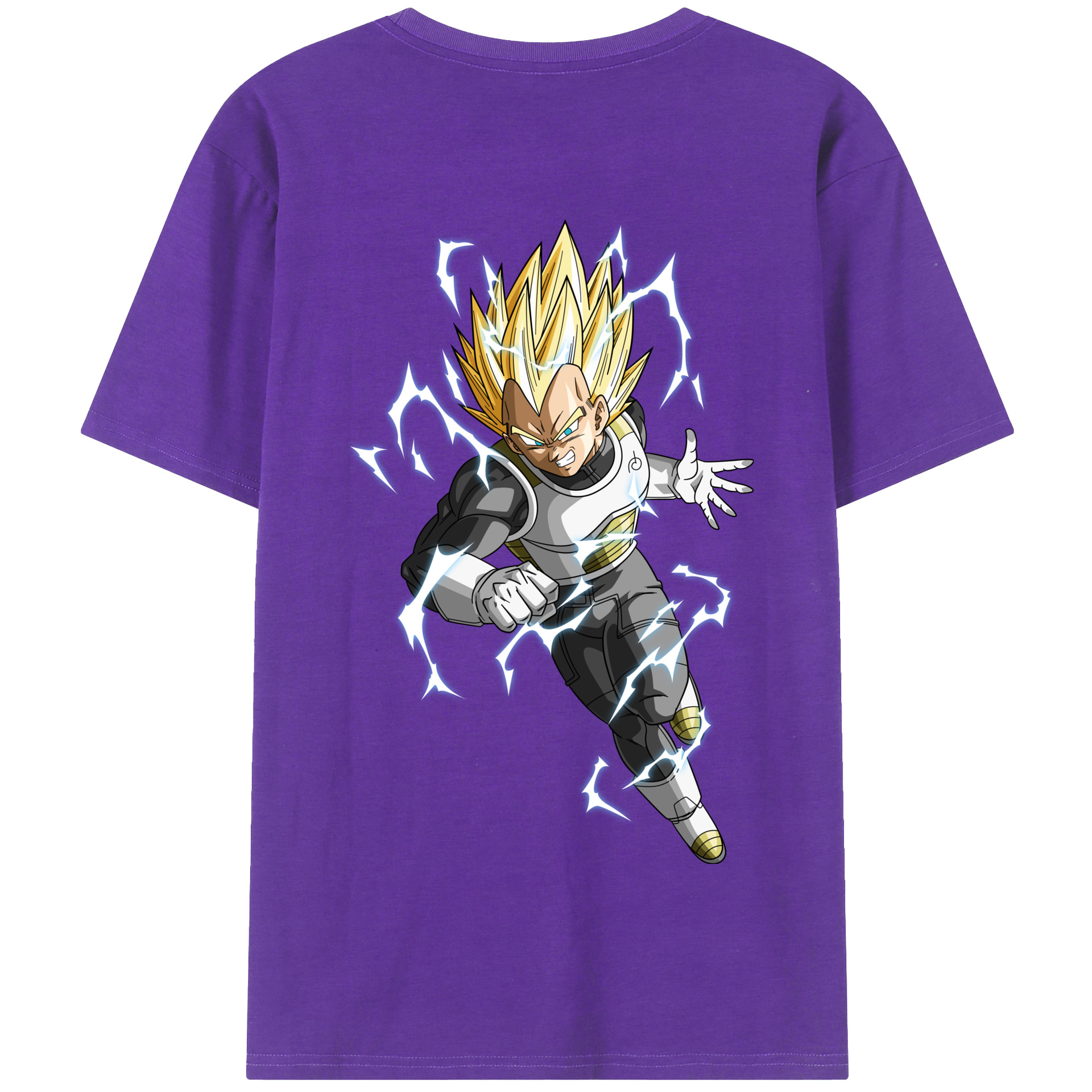 （画像用） ドラゴンボール ベジータ四世（Bejīta Yonsei）DRAGON BALL Vegeta IV 綿100％半袖Tシャツ（背面プリント）