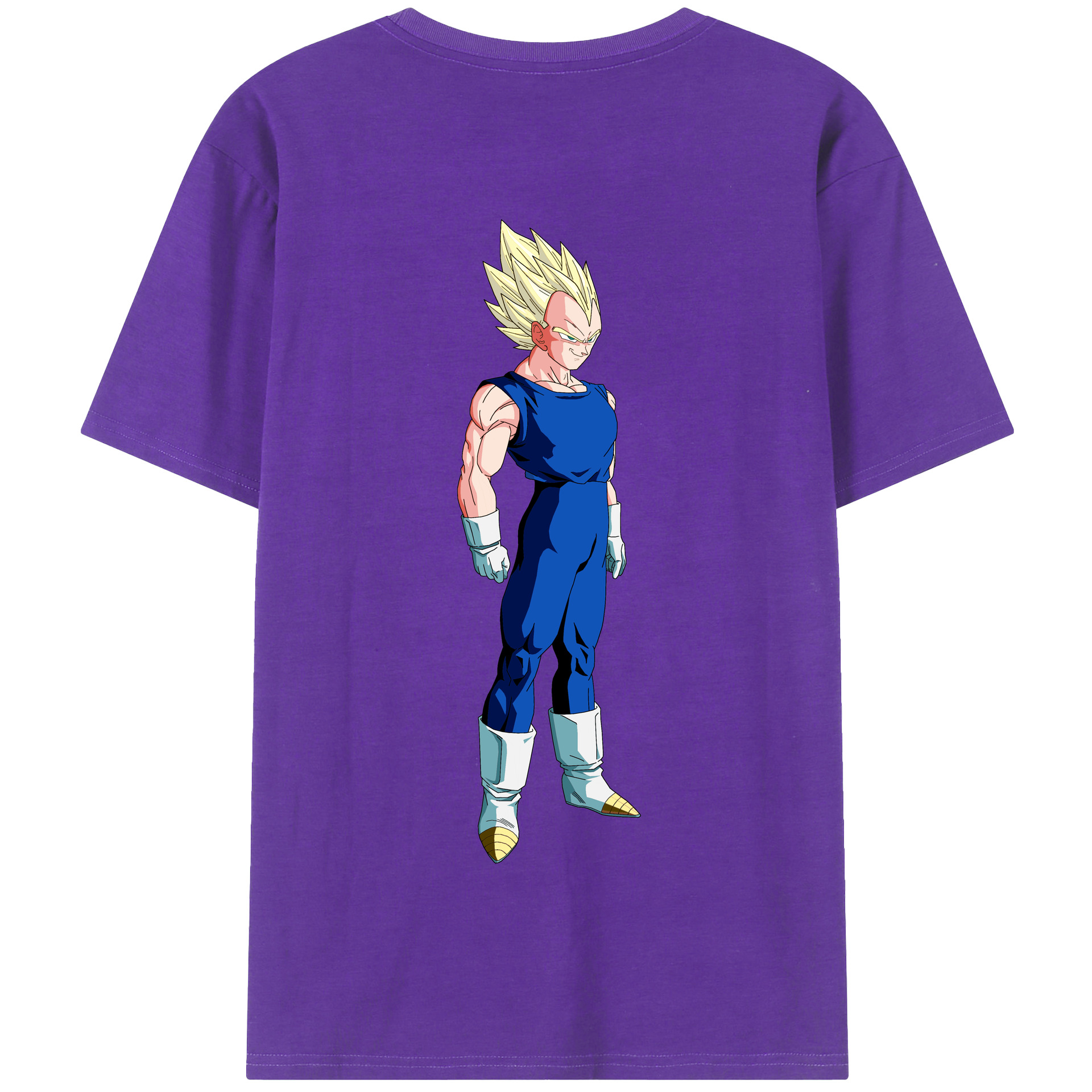 （画像用） ドラゴンボール ベジータ四世（Bejīta Yonsei）DRAGON BALL Vegeta IV 綿100％半袖Tシャツ（背面プリント）