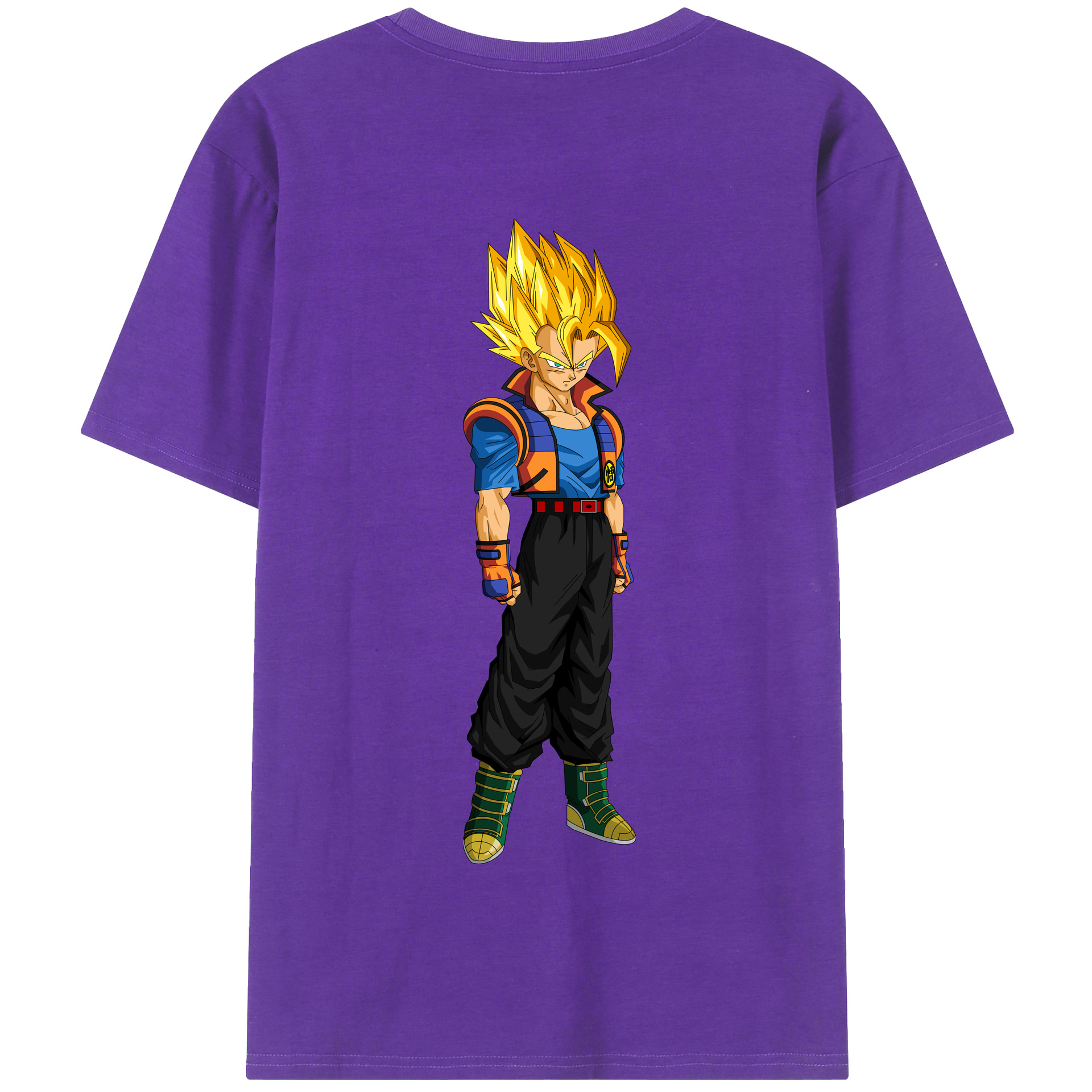 （画像用） ドラゴンボール ベジータ四世（Bejīta Yonsei）DRAGON BALL Vegeta IV 綿100％半袖Tシャツ（背面プリント）