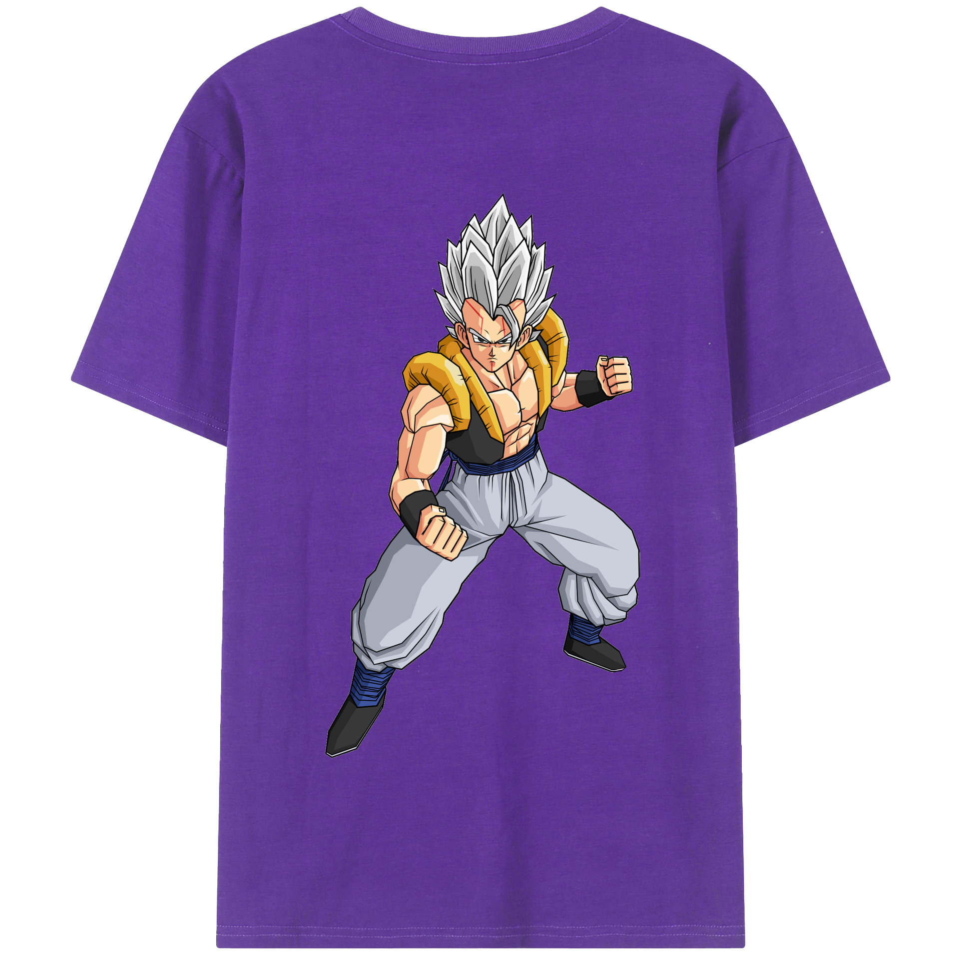 （画像用） ドラゴンボール ベジータ四世（Bejīta Yonsei）DRAGON BALL Vegeta IV 綿100％半袖Tシャツ（背面プリント）