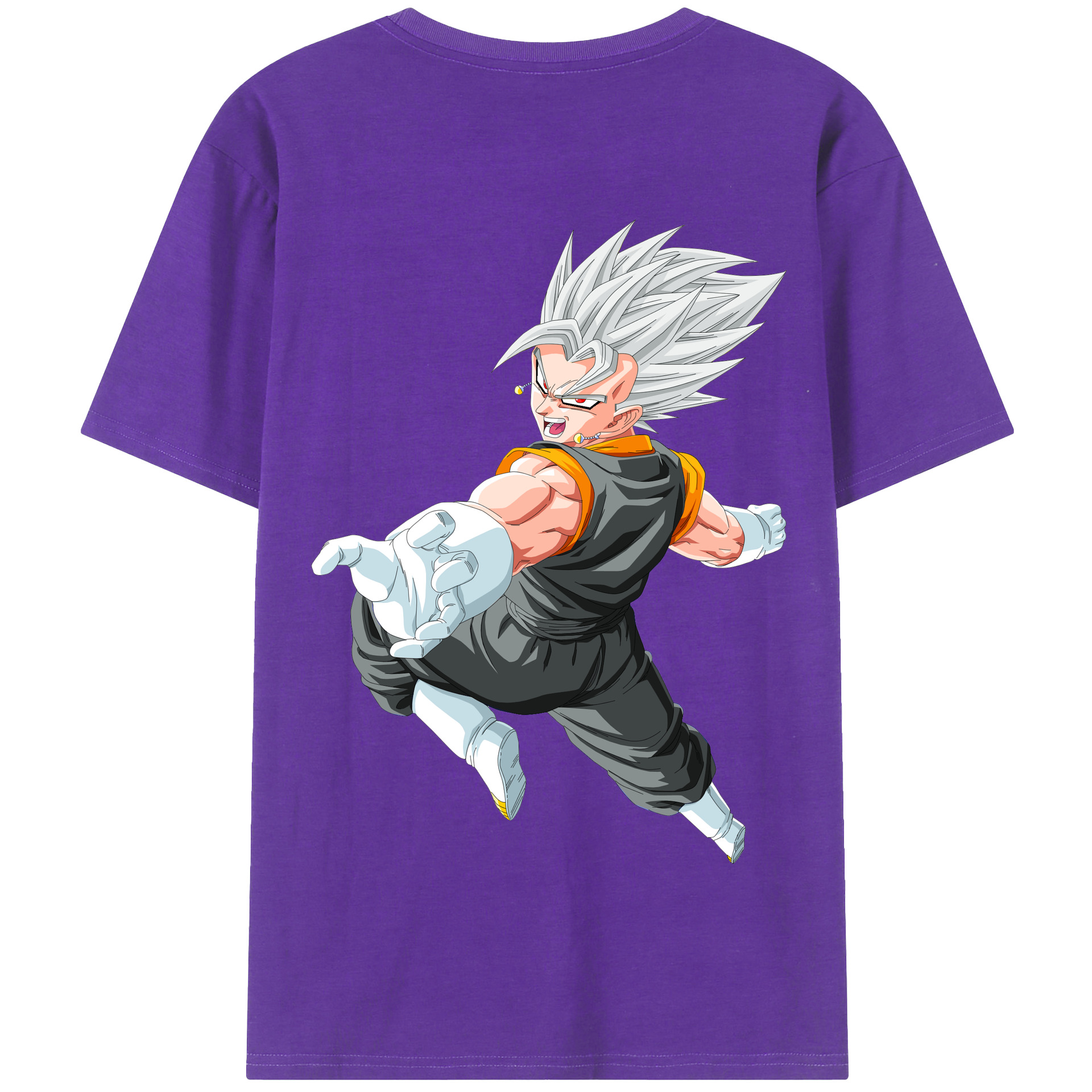（画像用） ドラゴンボール ベジータ四世（Bejīta Yonsei）DRAGON BALL Vegeta IV 綿100％半袖Tシャツ（背面プリント）