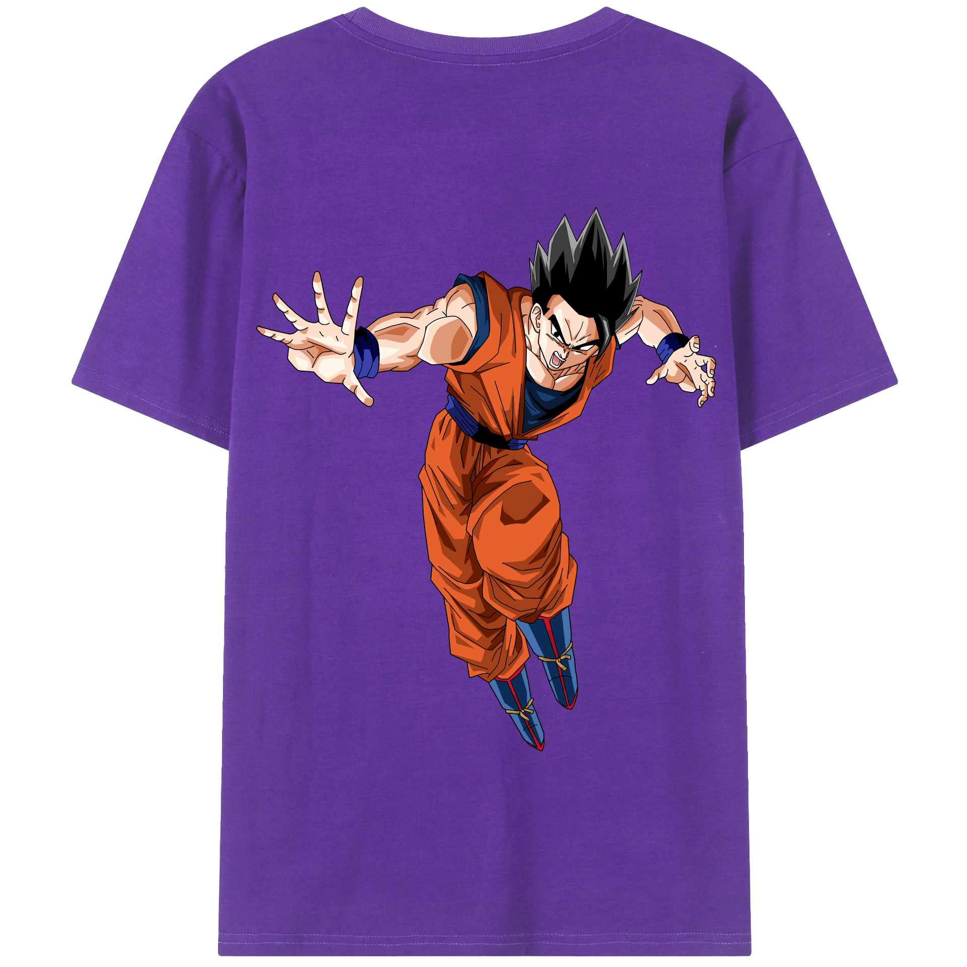 （画像用） ドラゴンボール 孫 悟飯（そんごはん）DRAGON BALL Son Gohan 綿100％半袖Tシャツ（背面プリント）